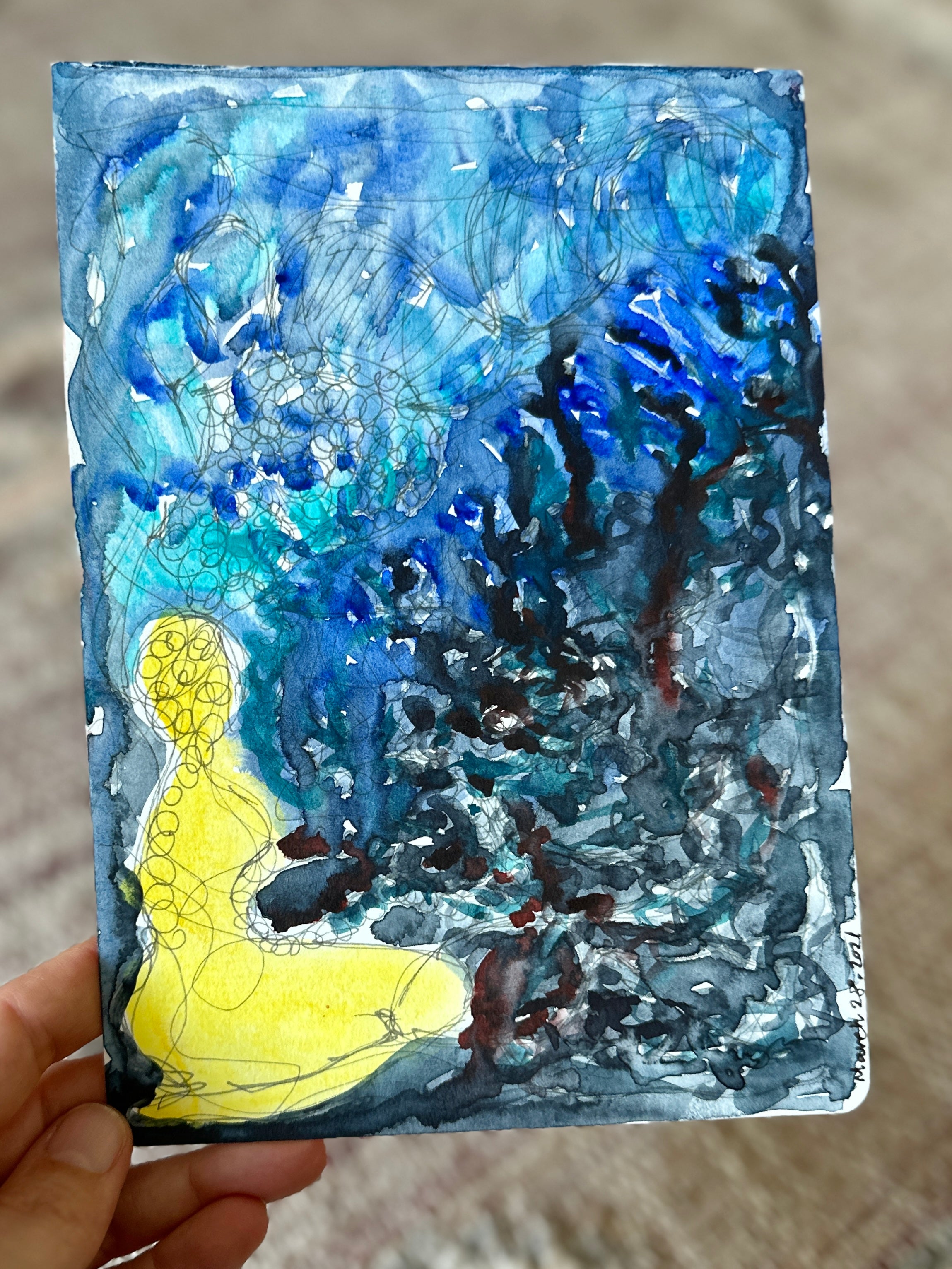 Painting "Molting Emotions”