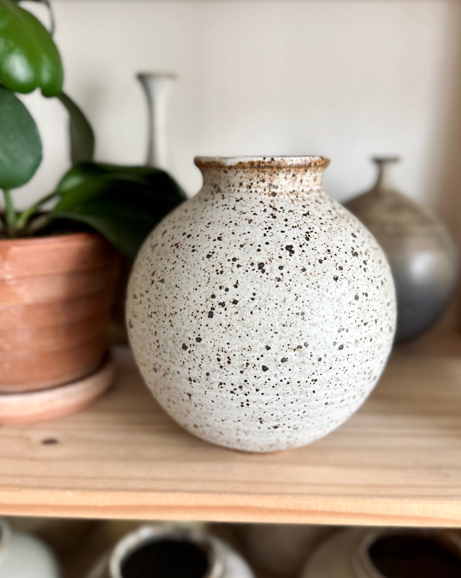 White speckled vase no. 36