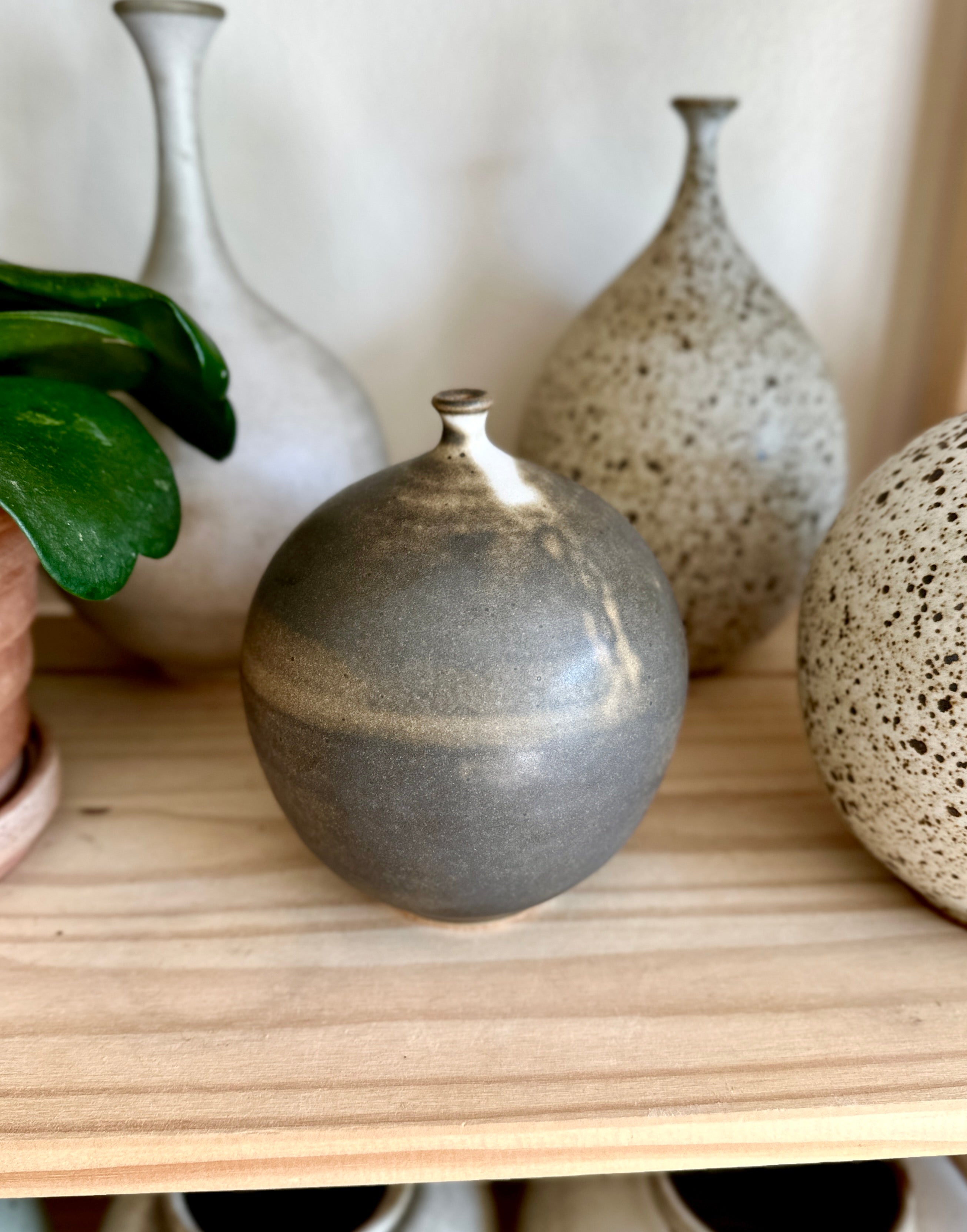 Brown tiny neck vessel no. 35