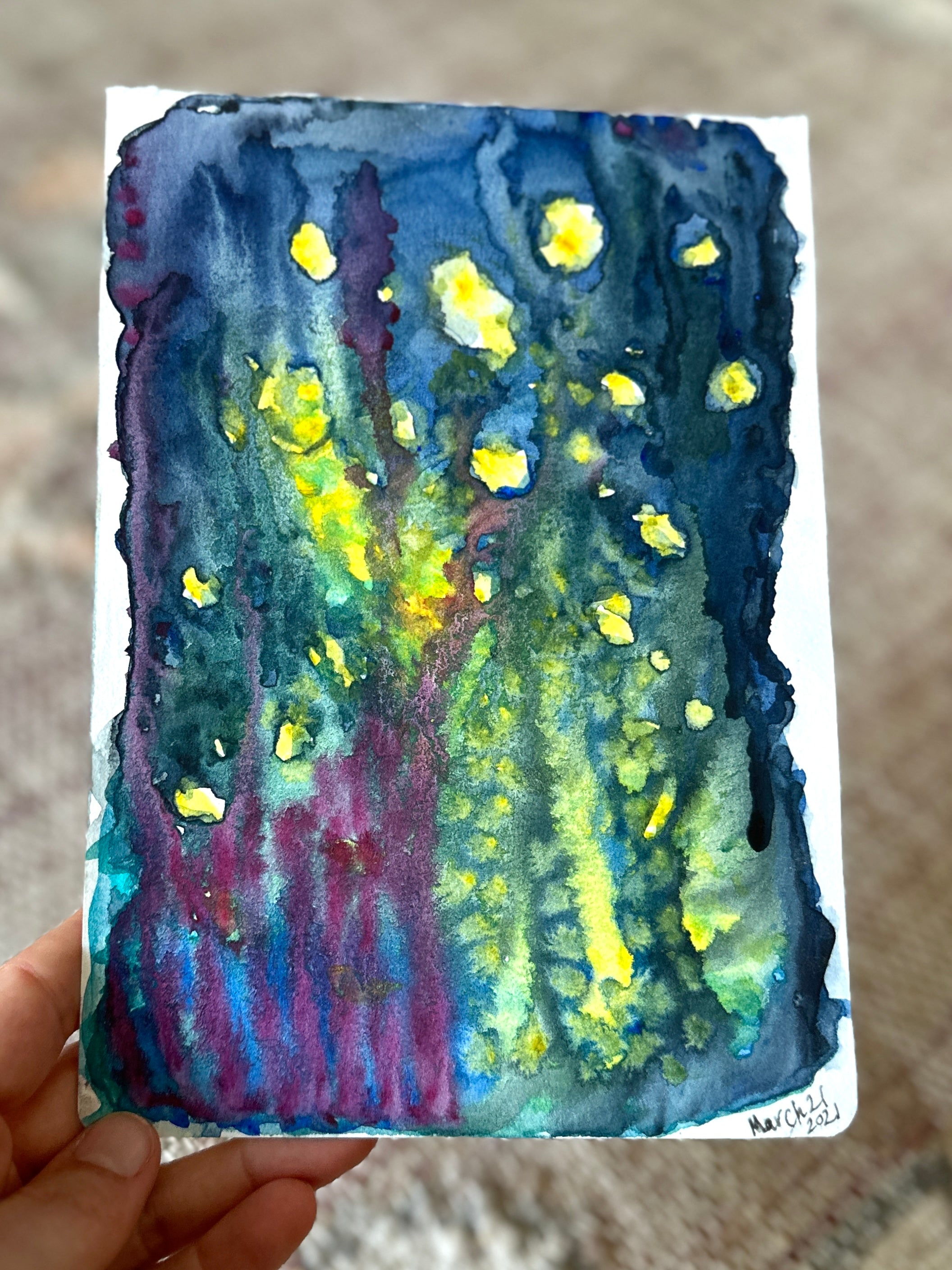 Painting "Night Swimming”