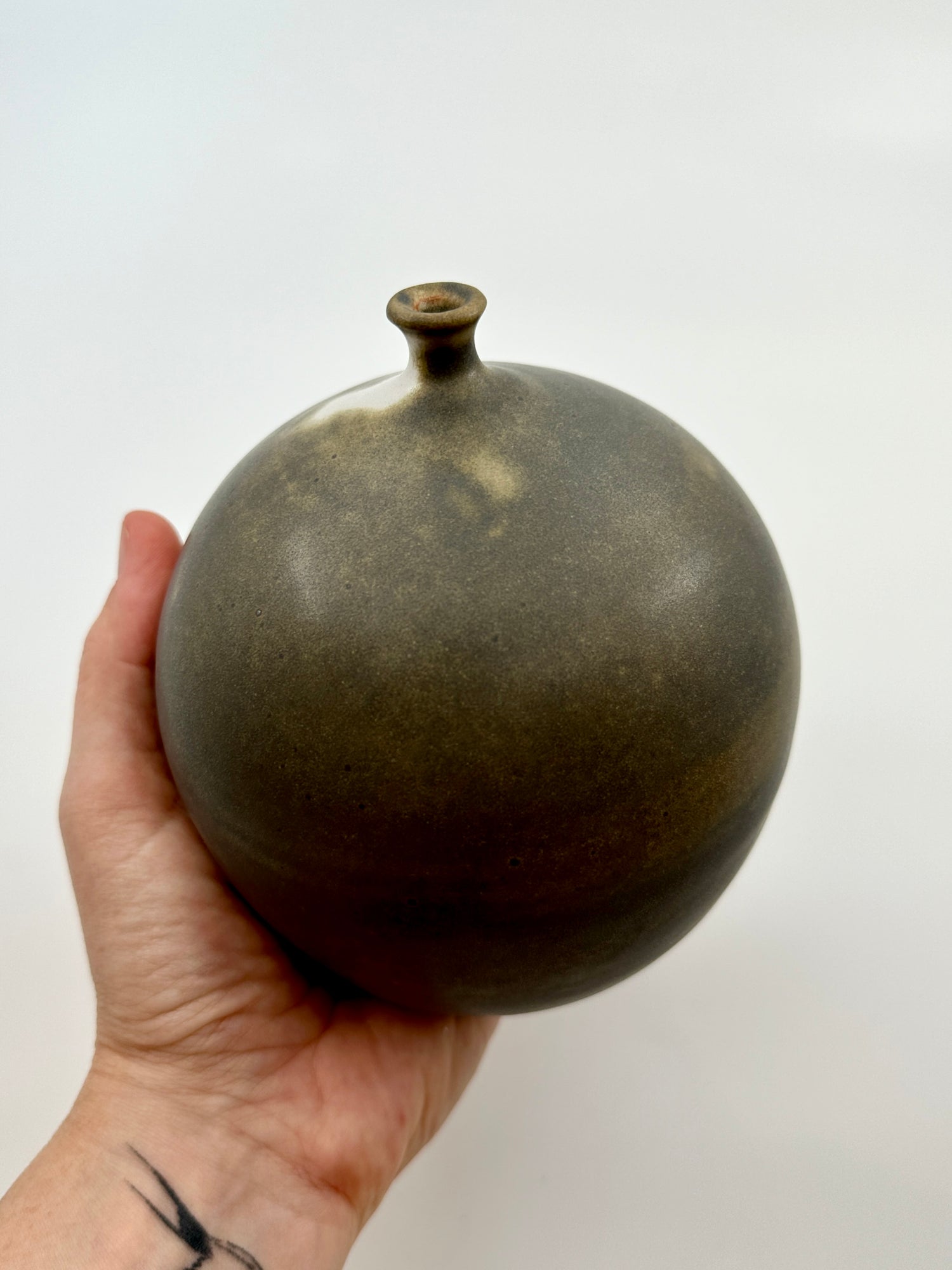 Brown tiny neck vessel no. 35