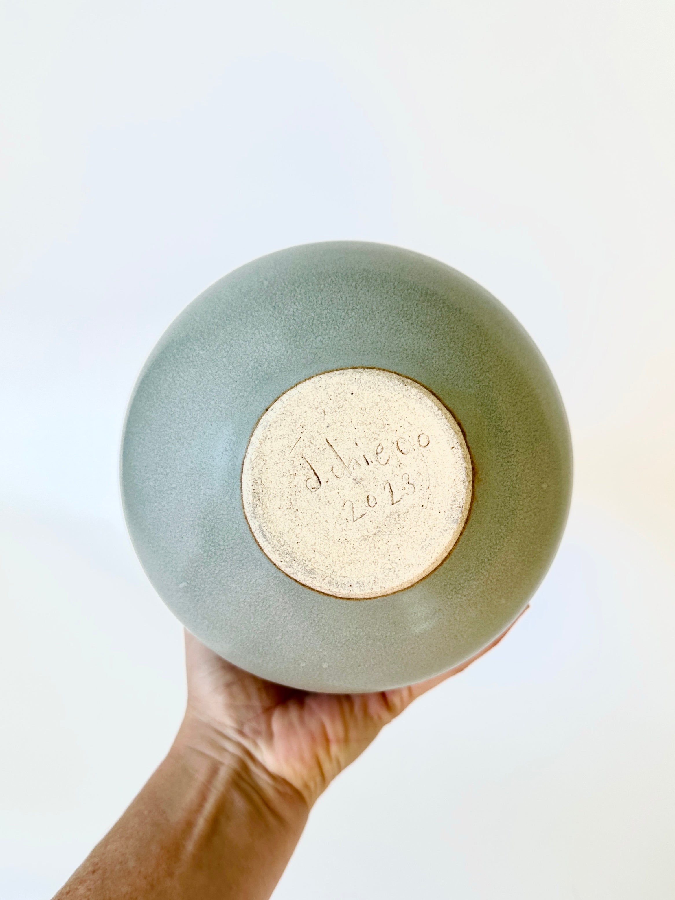 Soft blue flared bottleneck No. 17