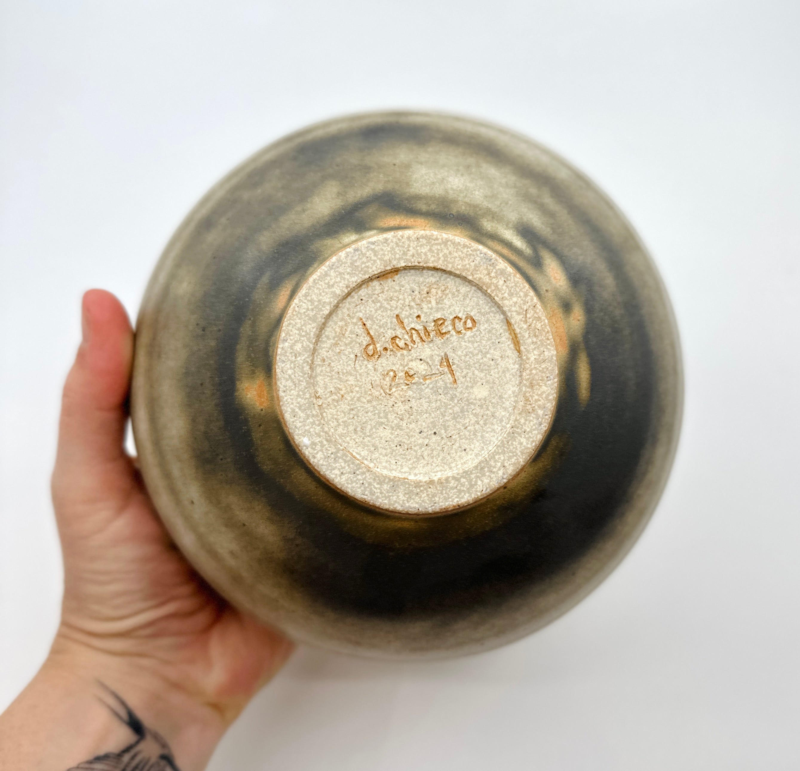 Gray/beige speckled vase no. 31