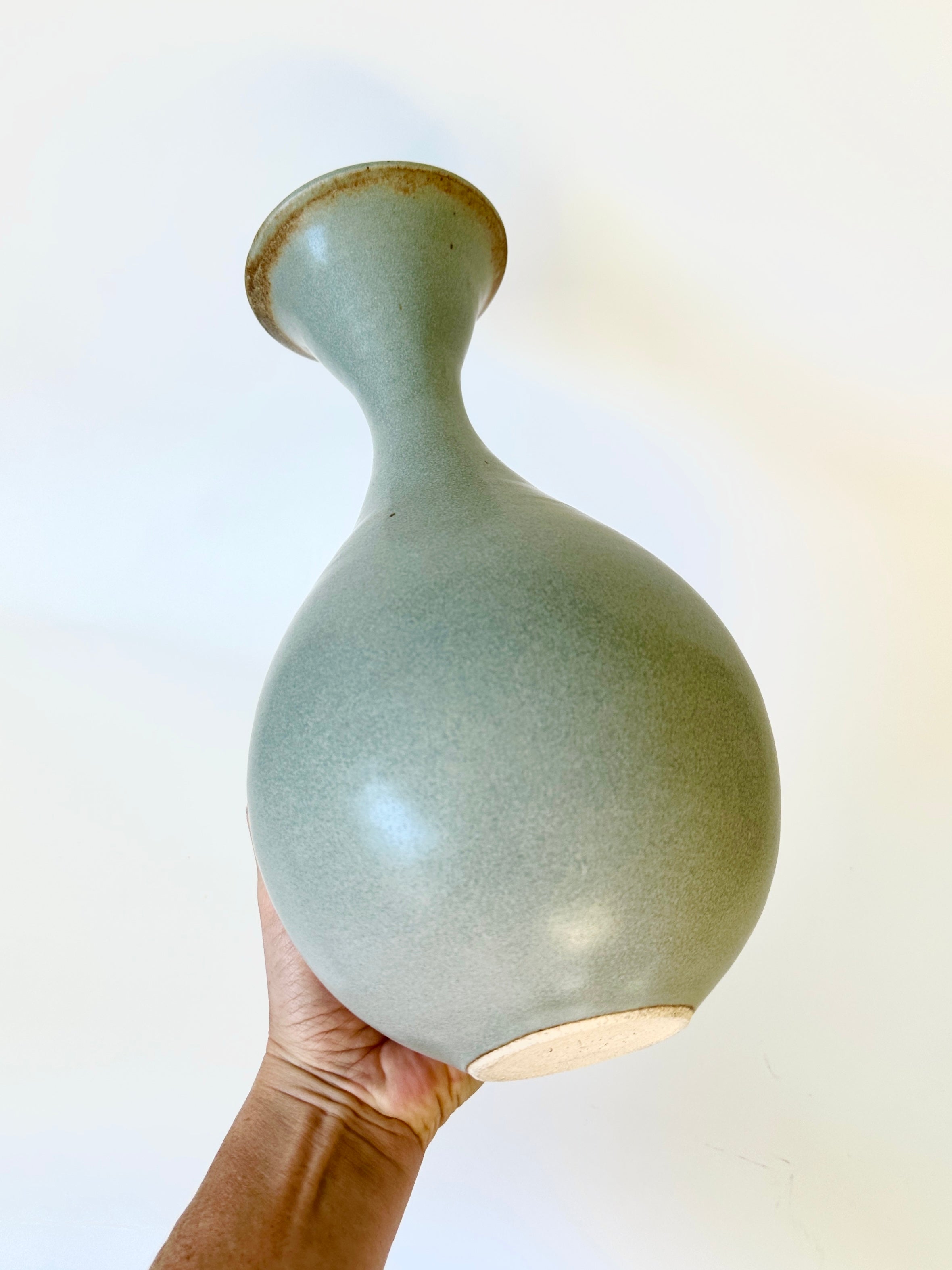 Soft blue flared bottleneck No. 17