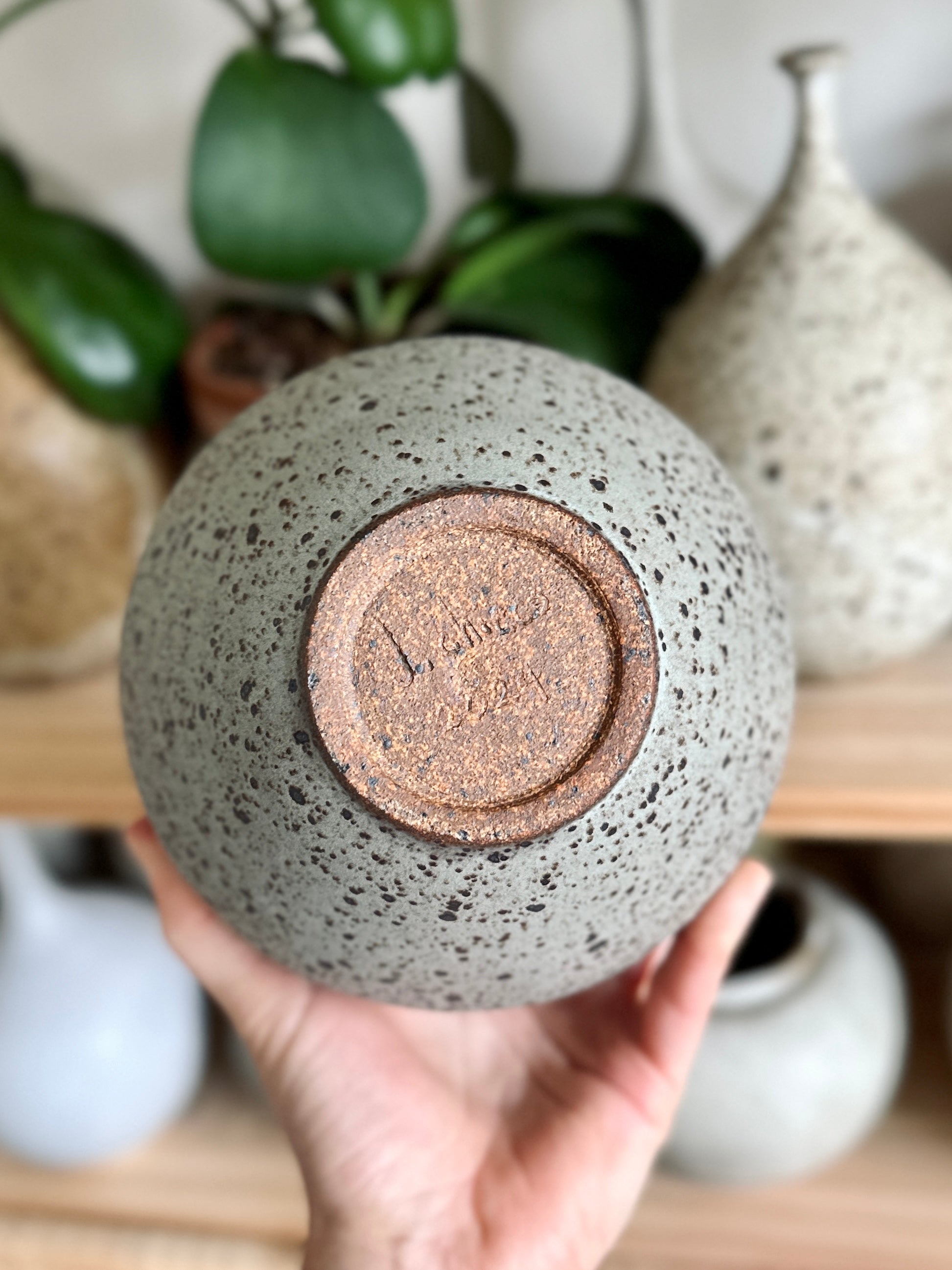 Blue speckled vase no. 25