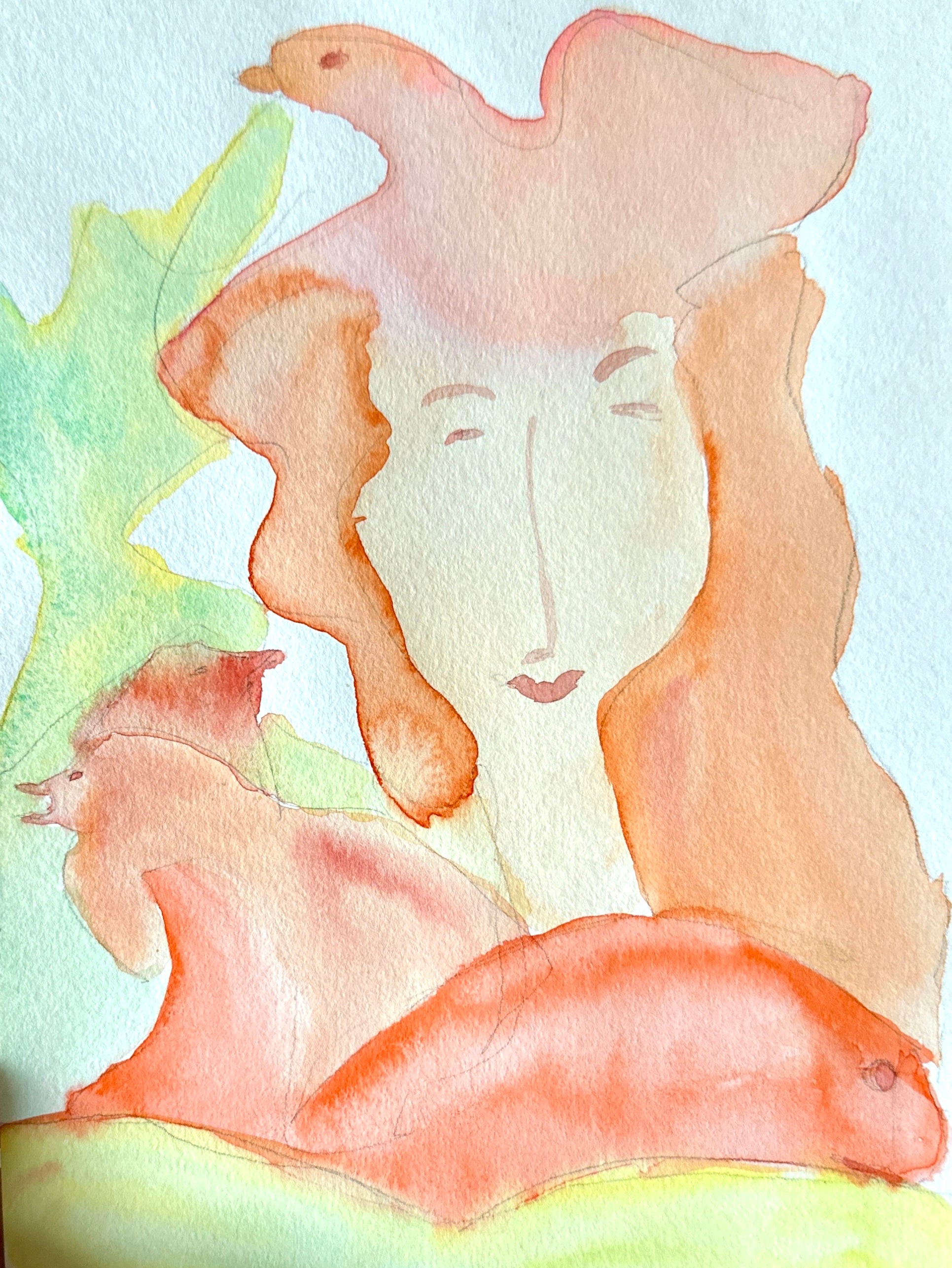 Painting “Bird Lady"