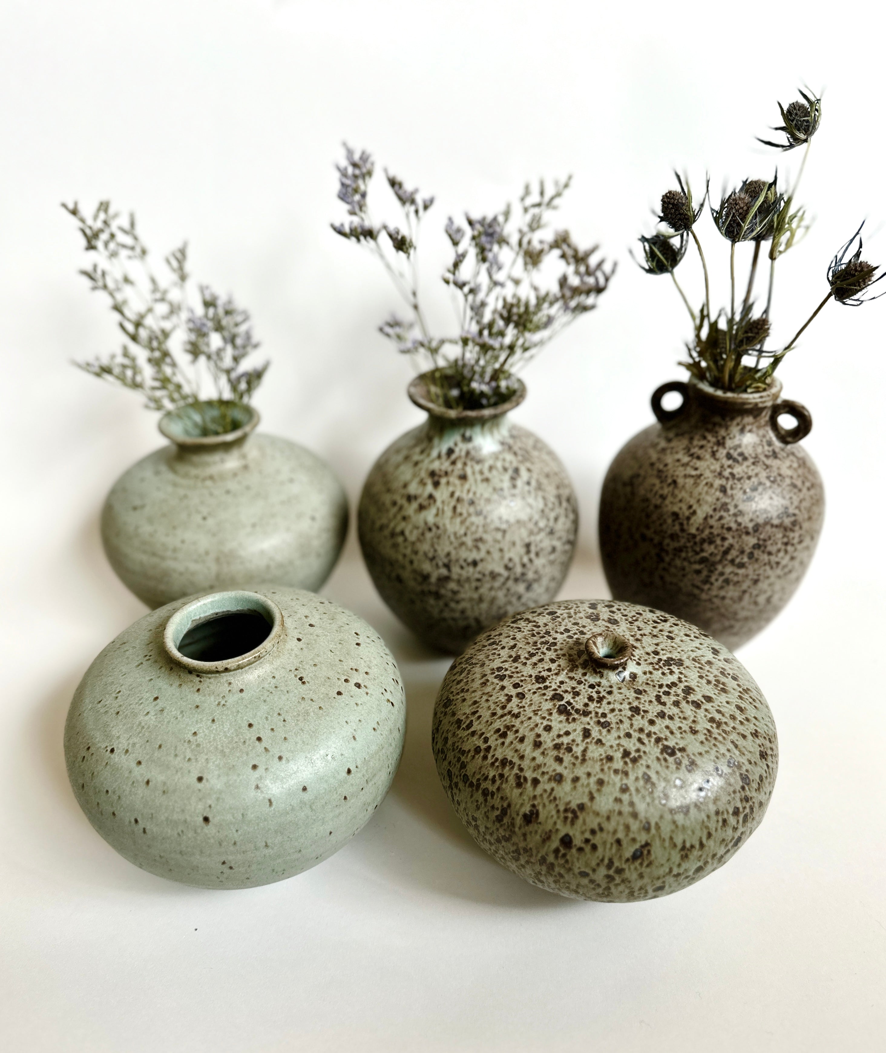 Blue speckled vase no. 16