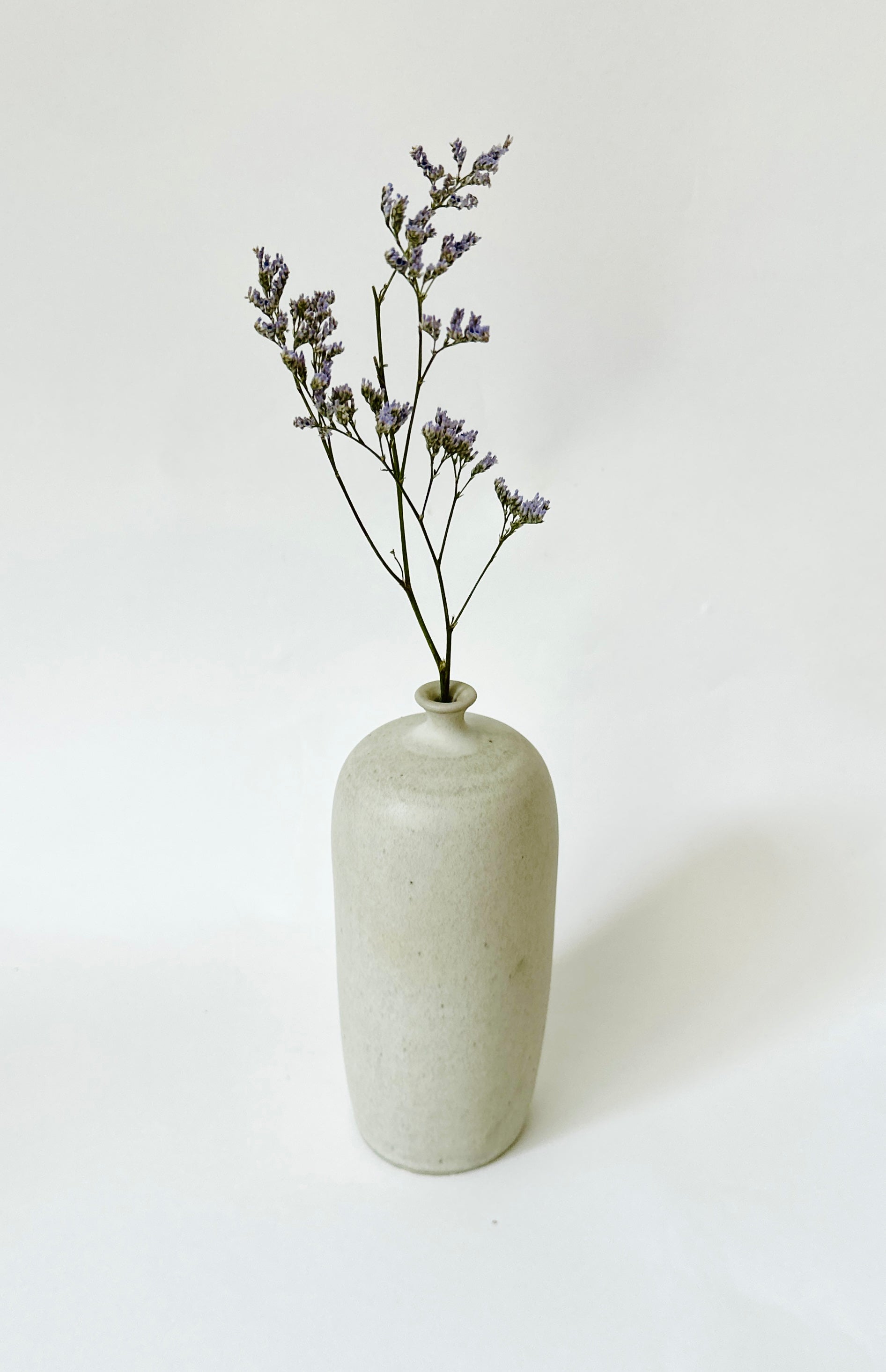 Matte white slim vase