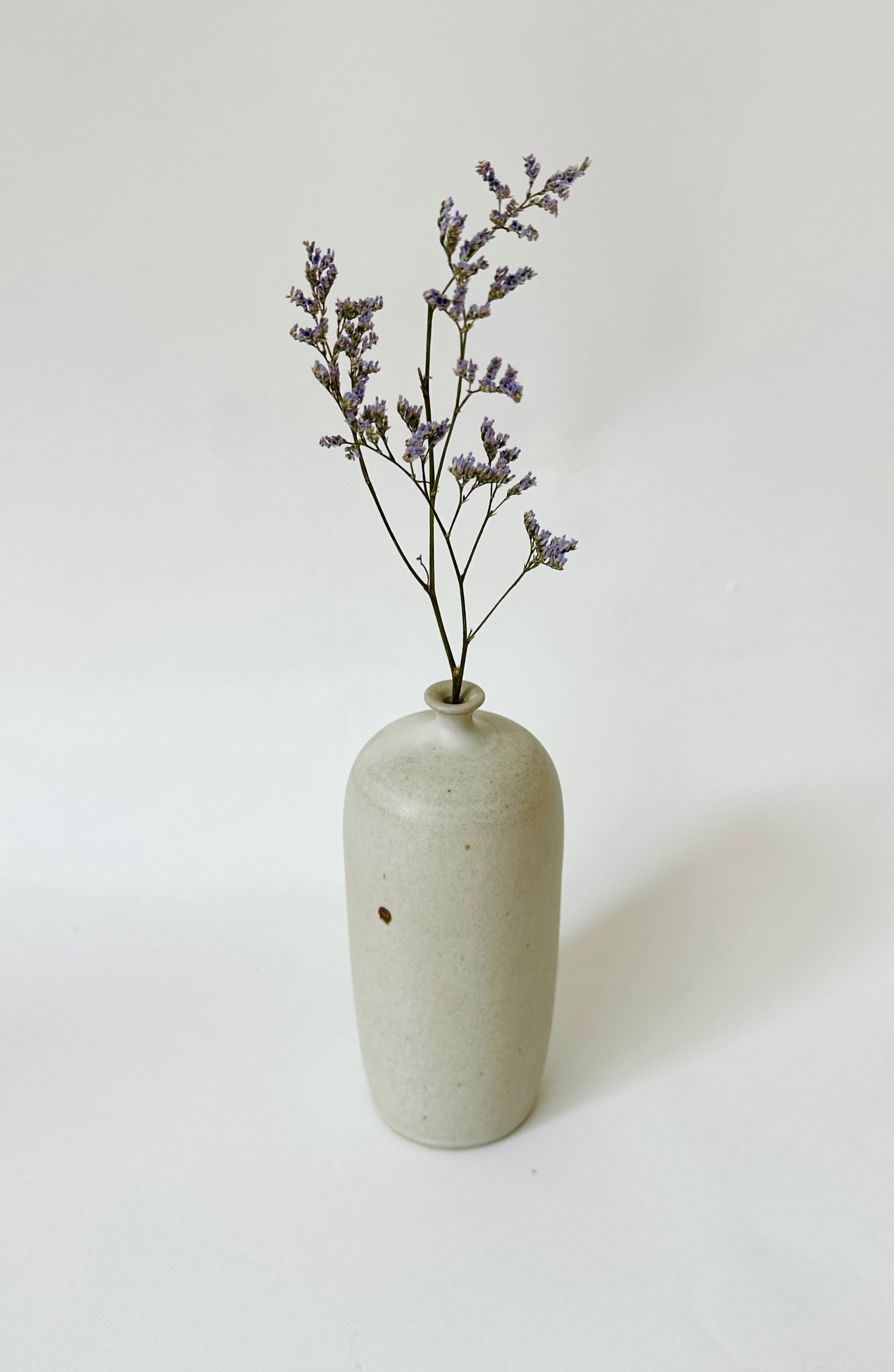 Matte white slim vase