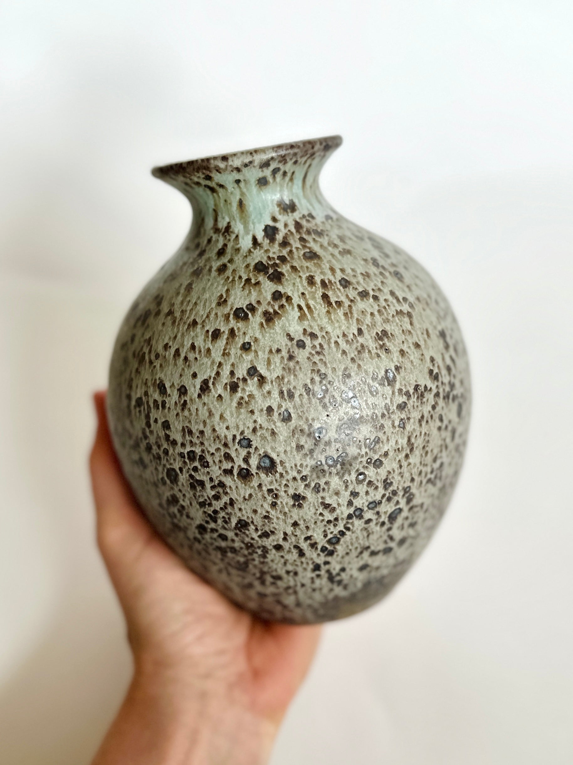 Blue speckled vase no. 16
