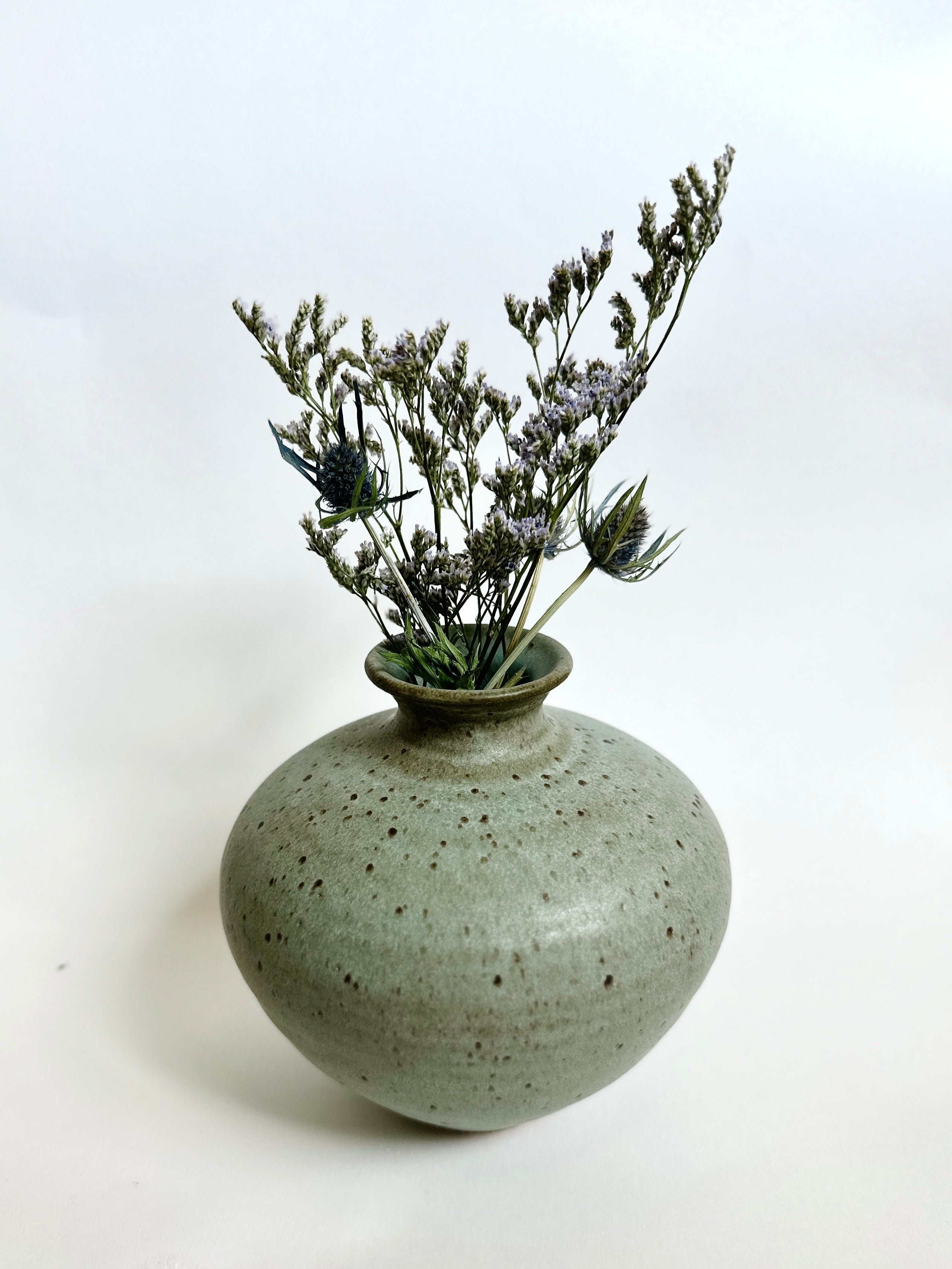 Blue speckled vase no. 14