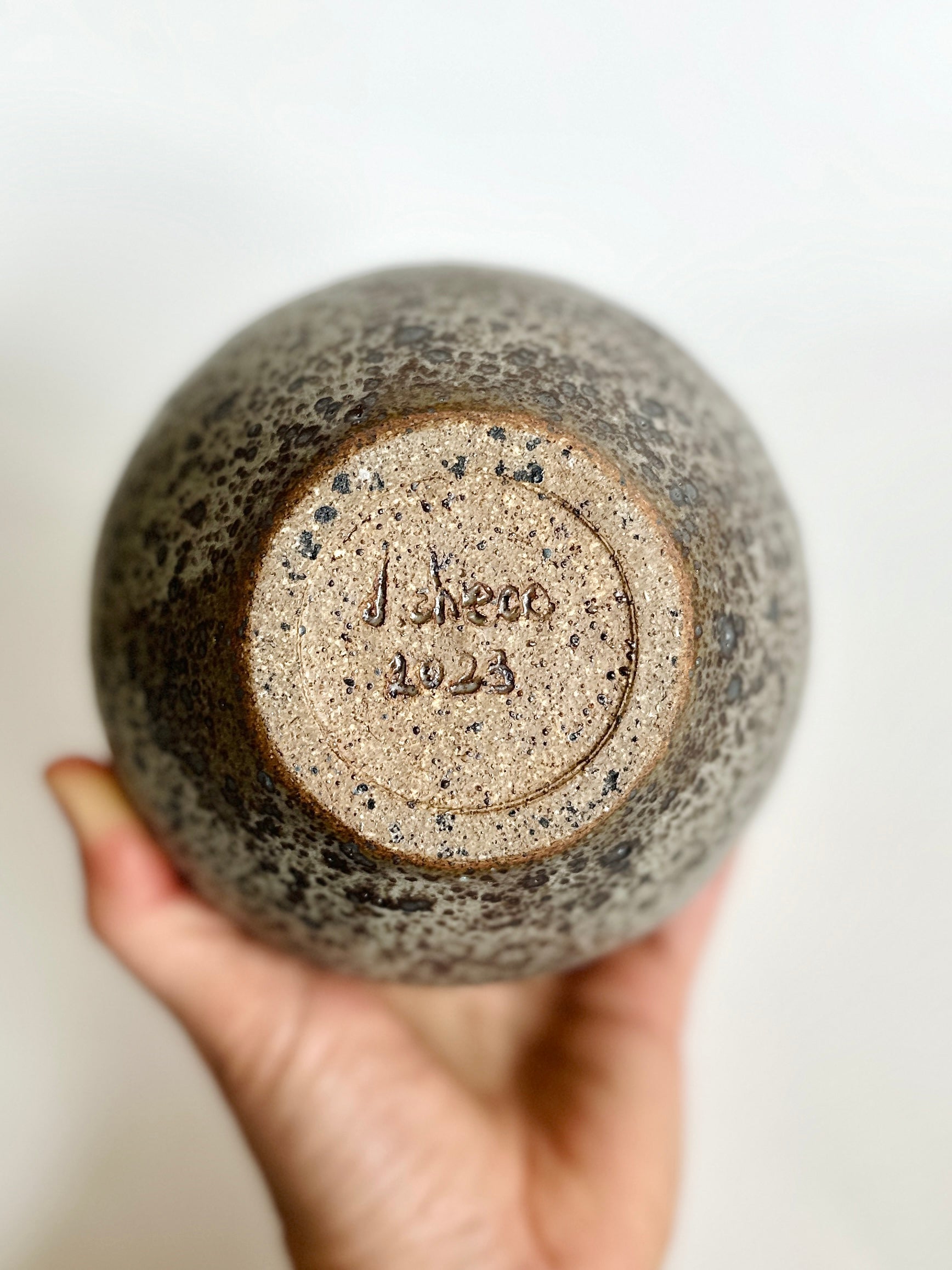 Blue speckled vase no. 16