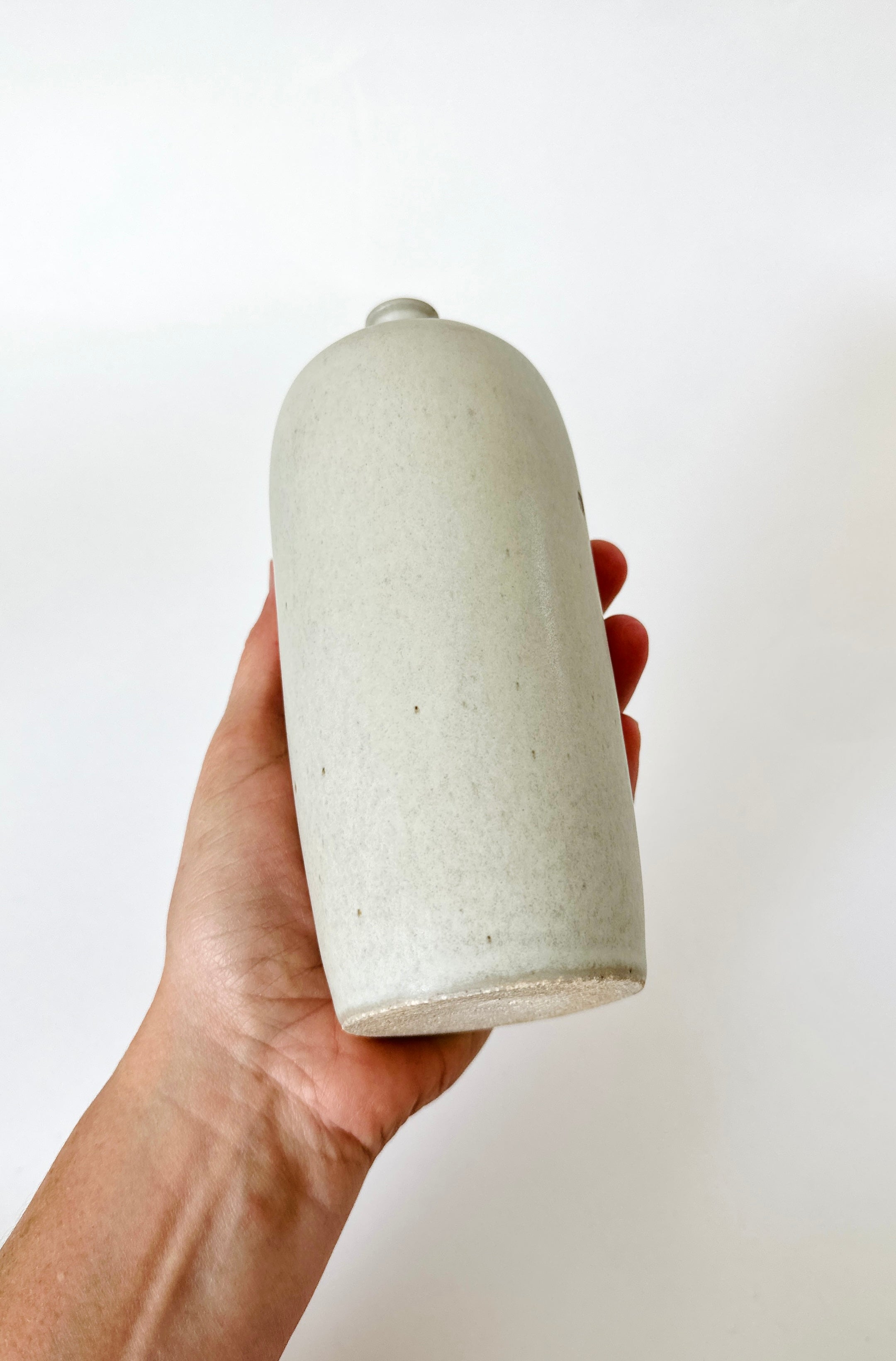 Matte white slim vase