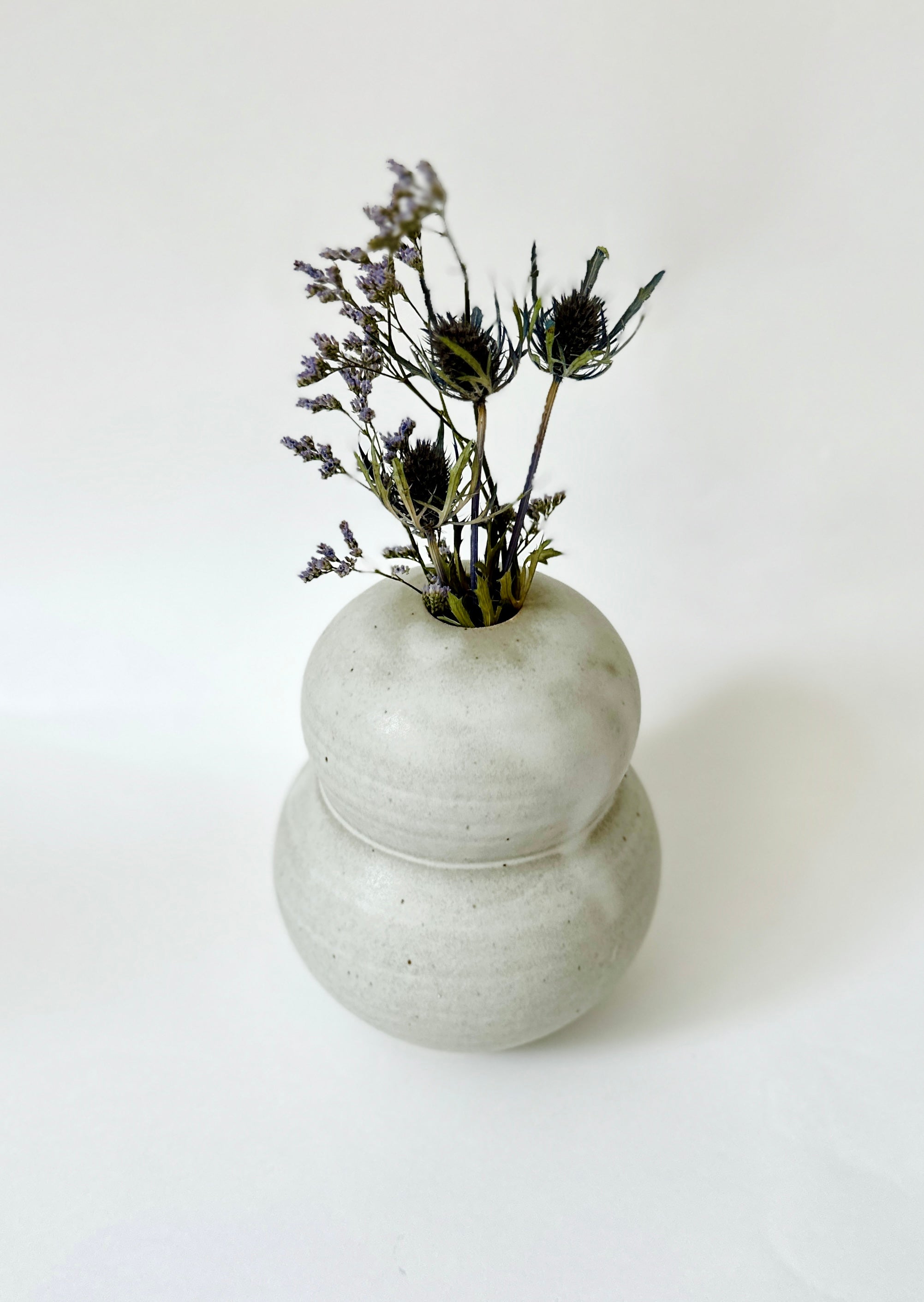 Matte white bubble vase