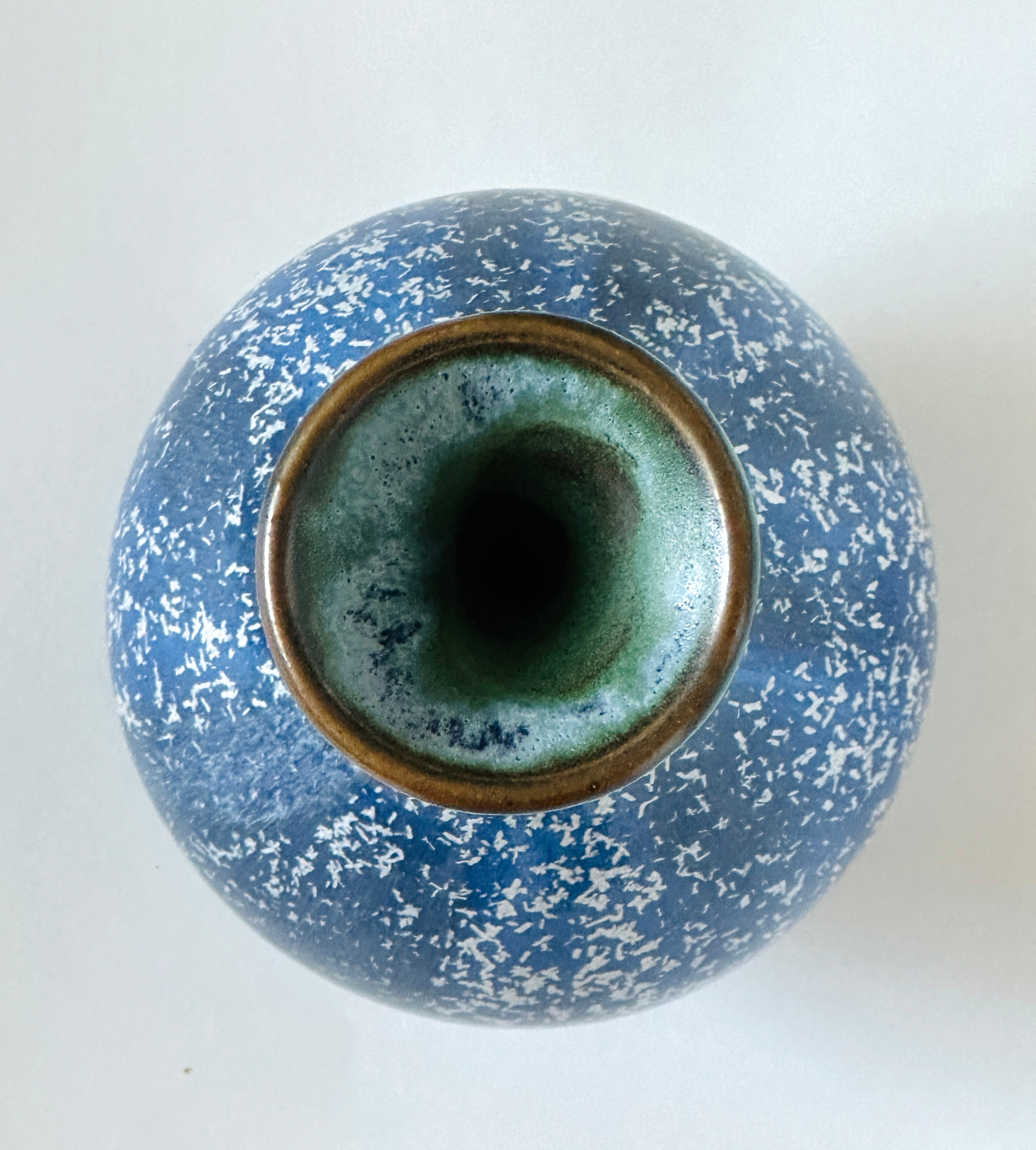 Frosty blue tall bottleneck no. 5