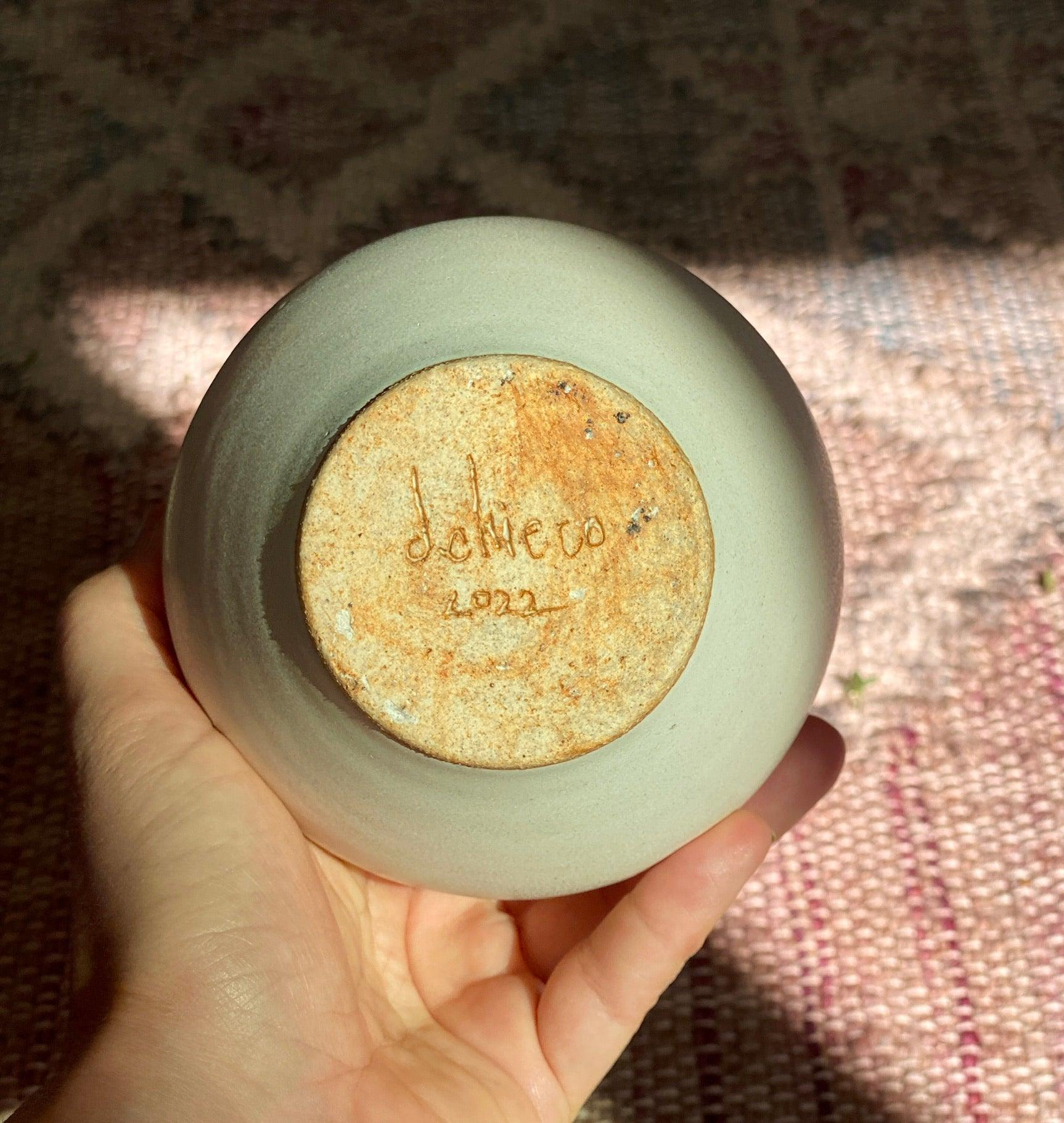 Warm satin white bud vase No. 3 - Dana Chieco Studio