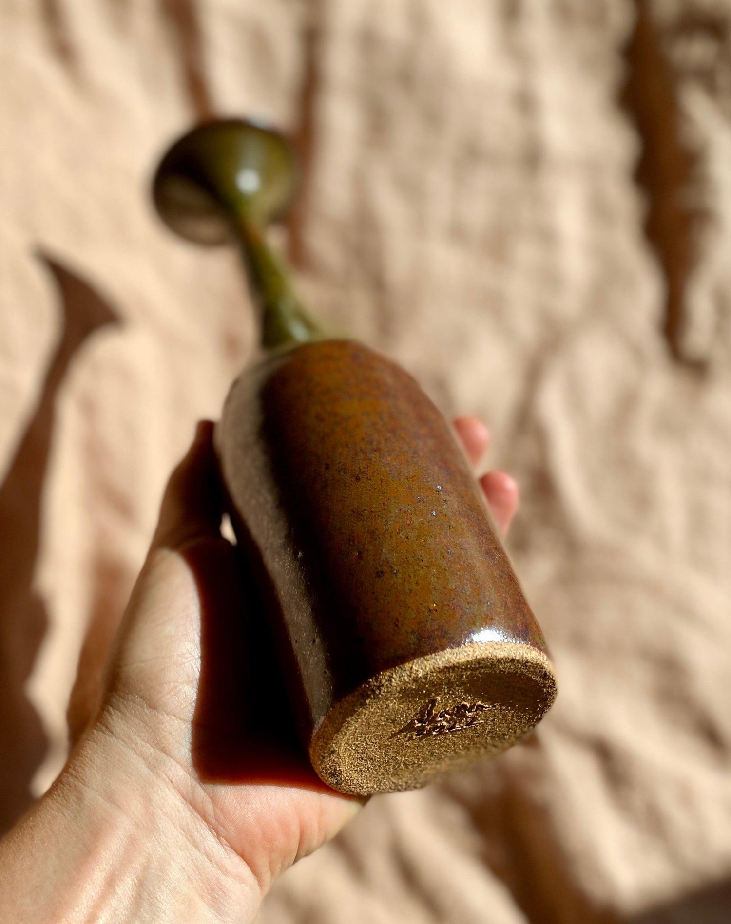 Tea dust flared bottleneck - Dana Chieco Studio
