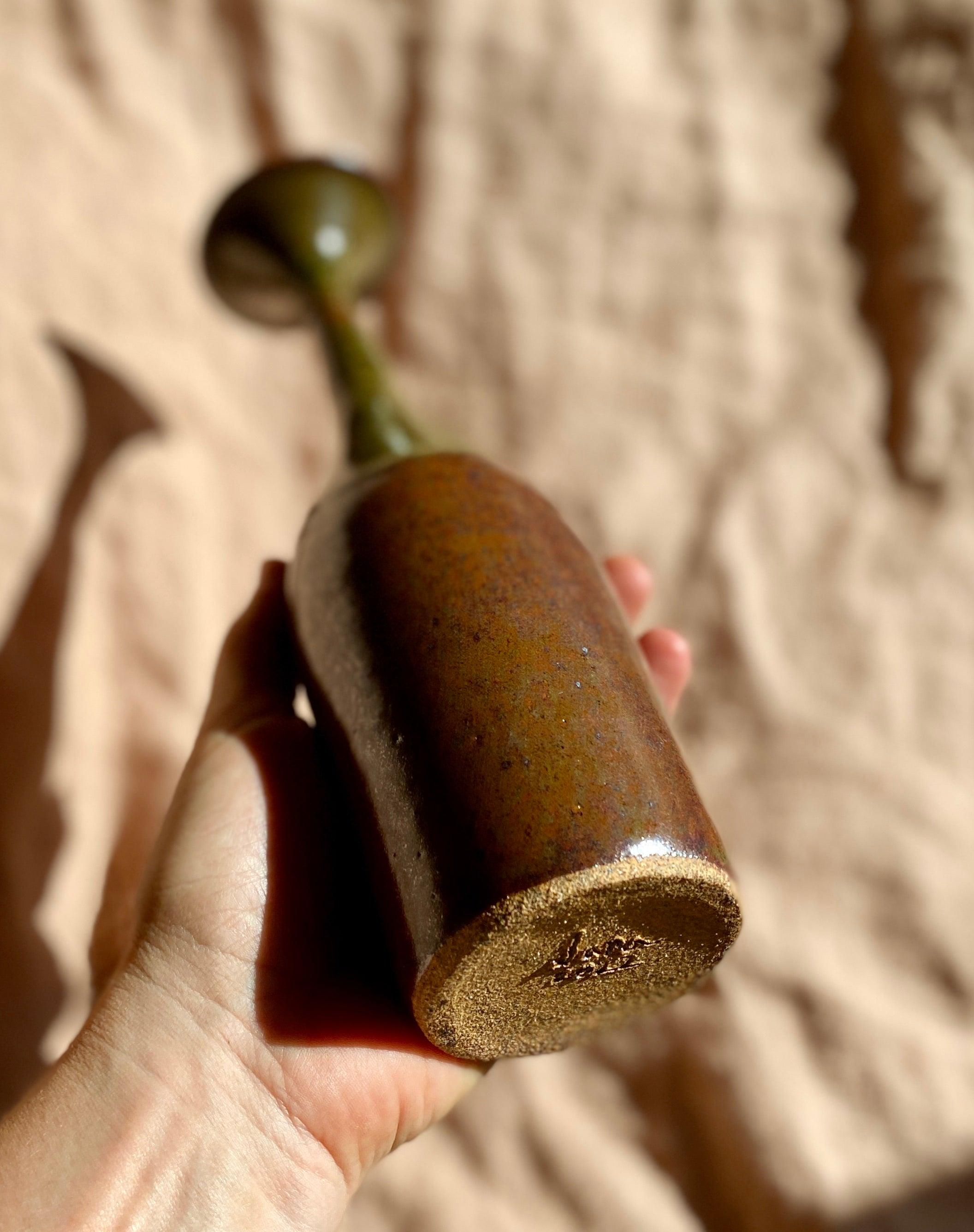 Tea dust flared bottleneck - Dana Chieco Studio