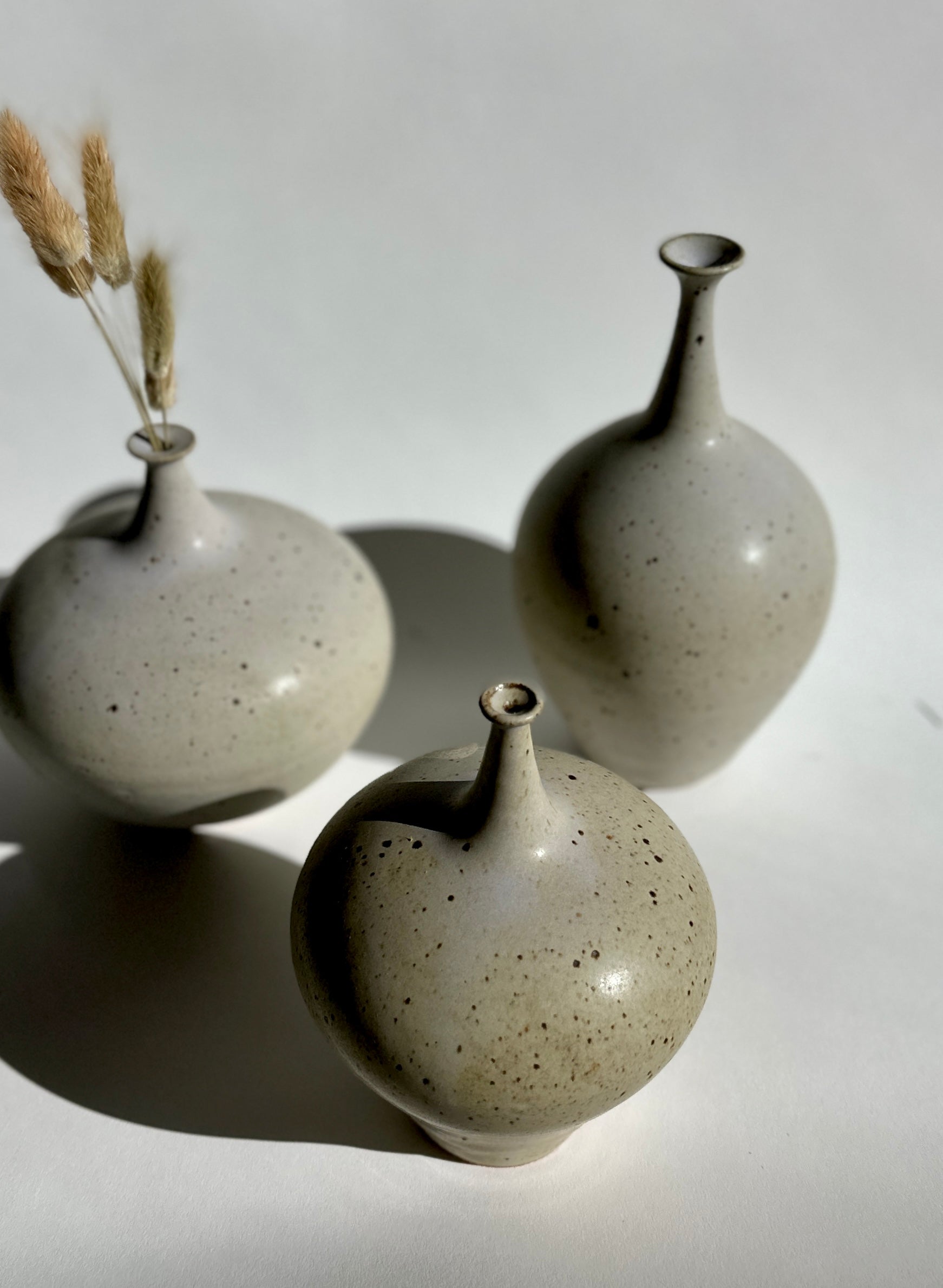Lavender speckled bottleneck no. 2