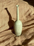 Matte white tall carved decorative bottle No. 8 - Dana Chieco Studio