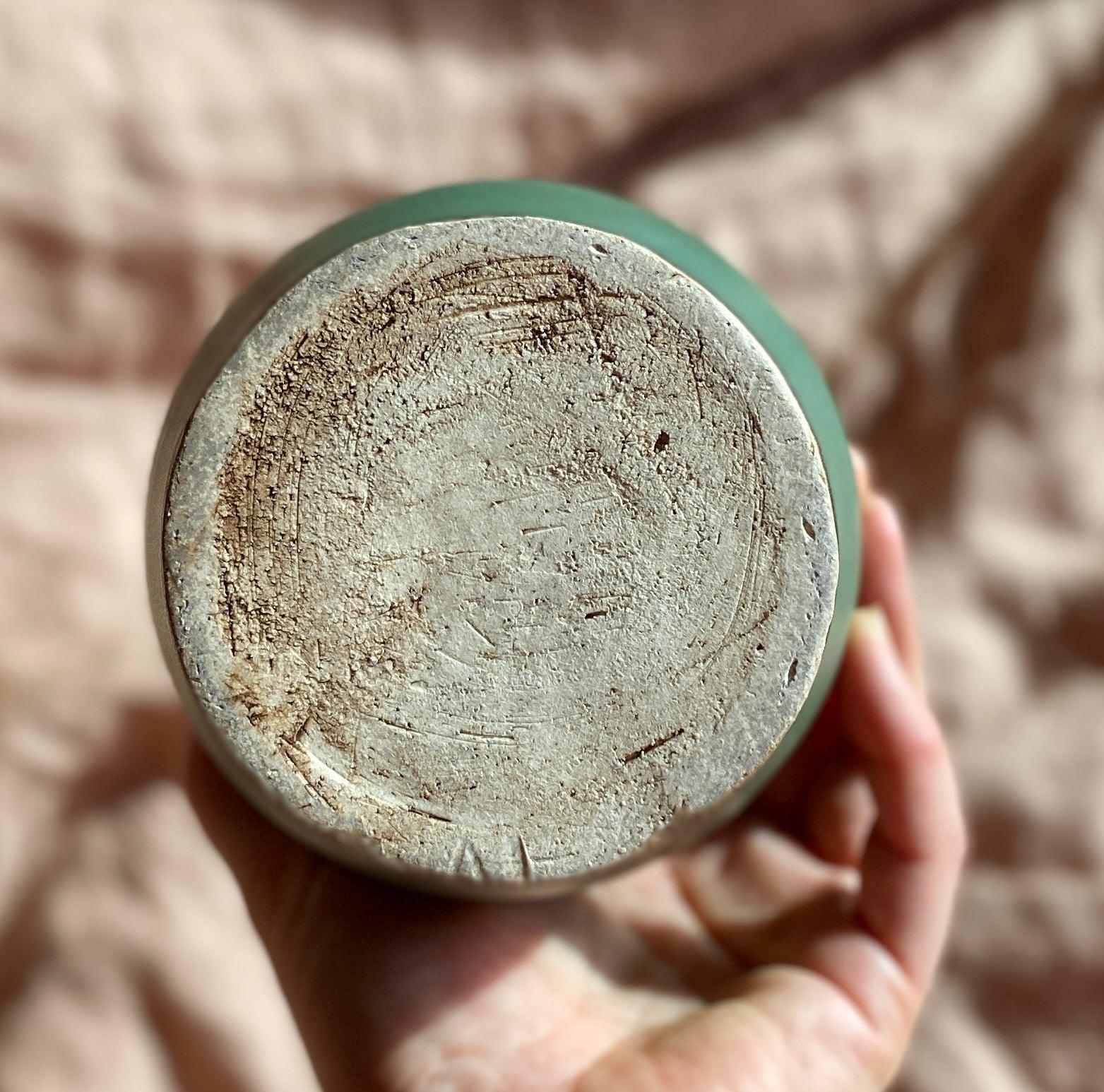 Green decorative bottle No. 14 - Dana Chieco Studio