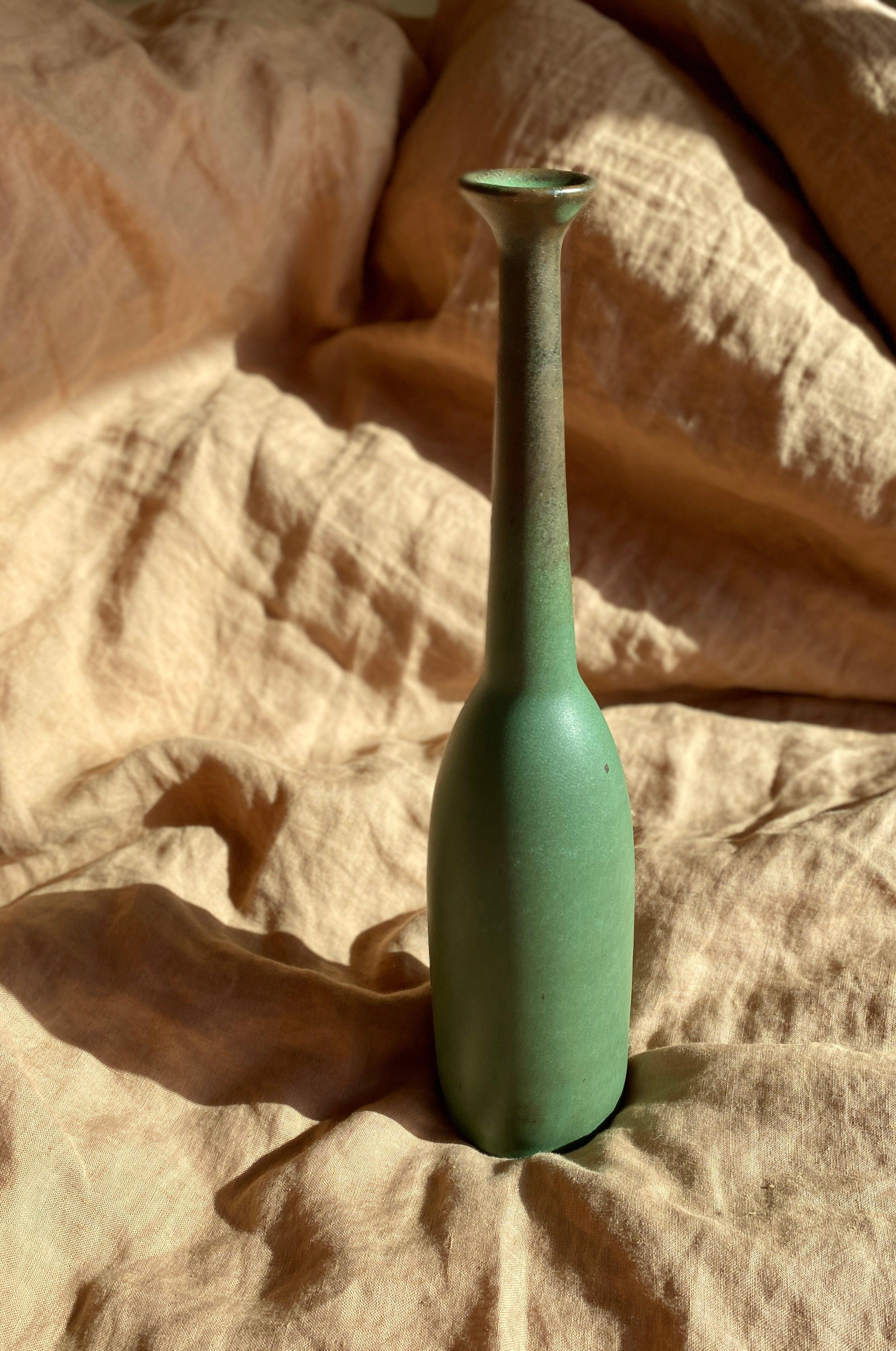 Green decorative bottle No. 10 - Dana Chieco Studio