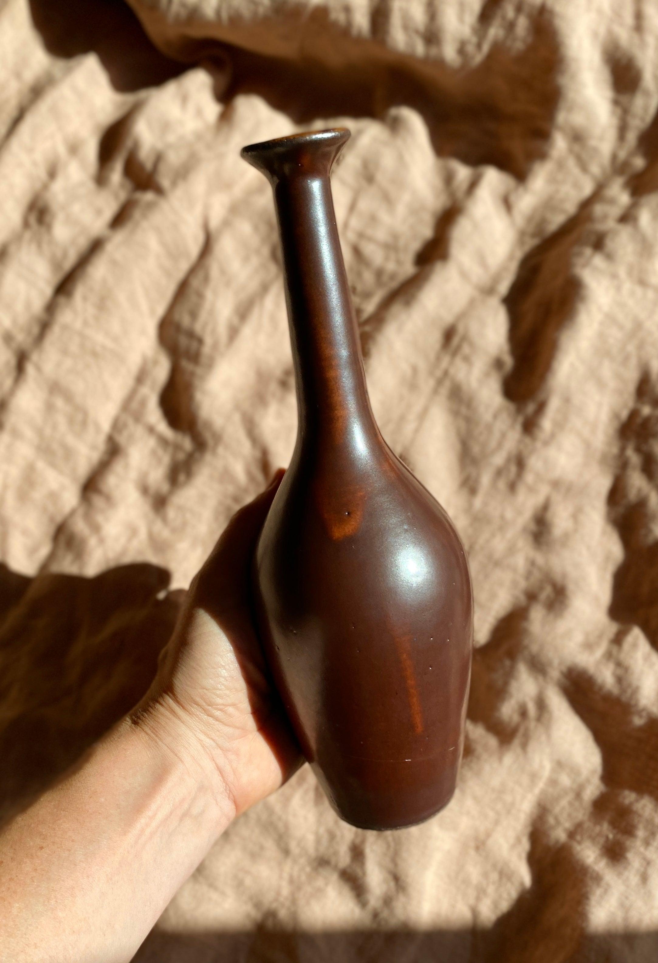 Mahogany shino decorative bottle No. 7 - Dana Chieco Studio