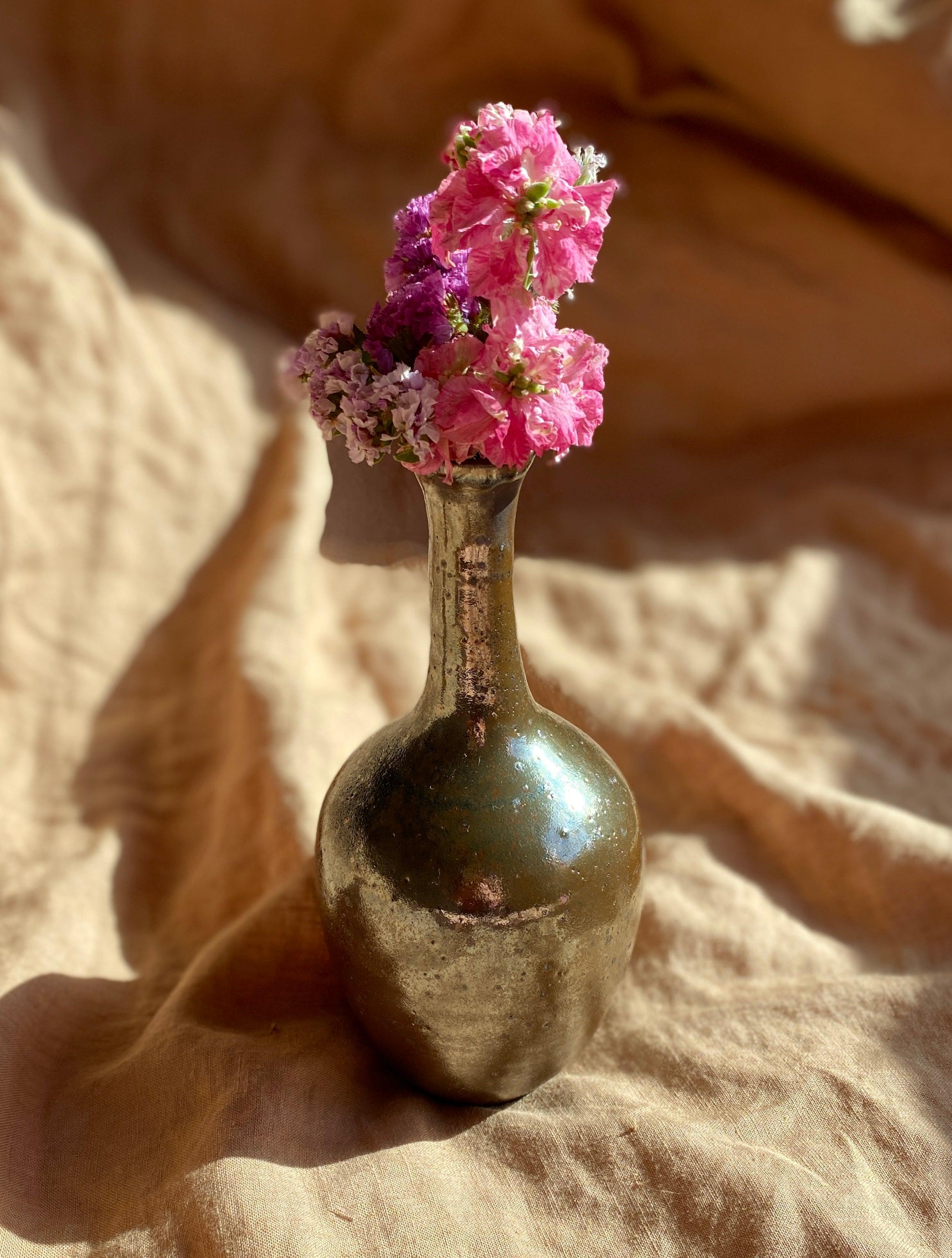 Metallic decorative bottle - Dana Chieco Studio