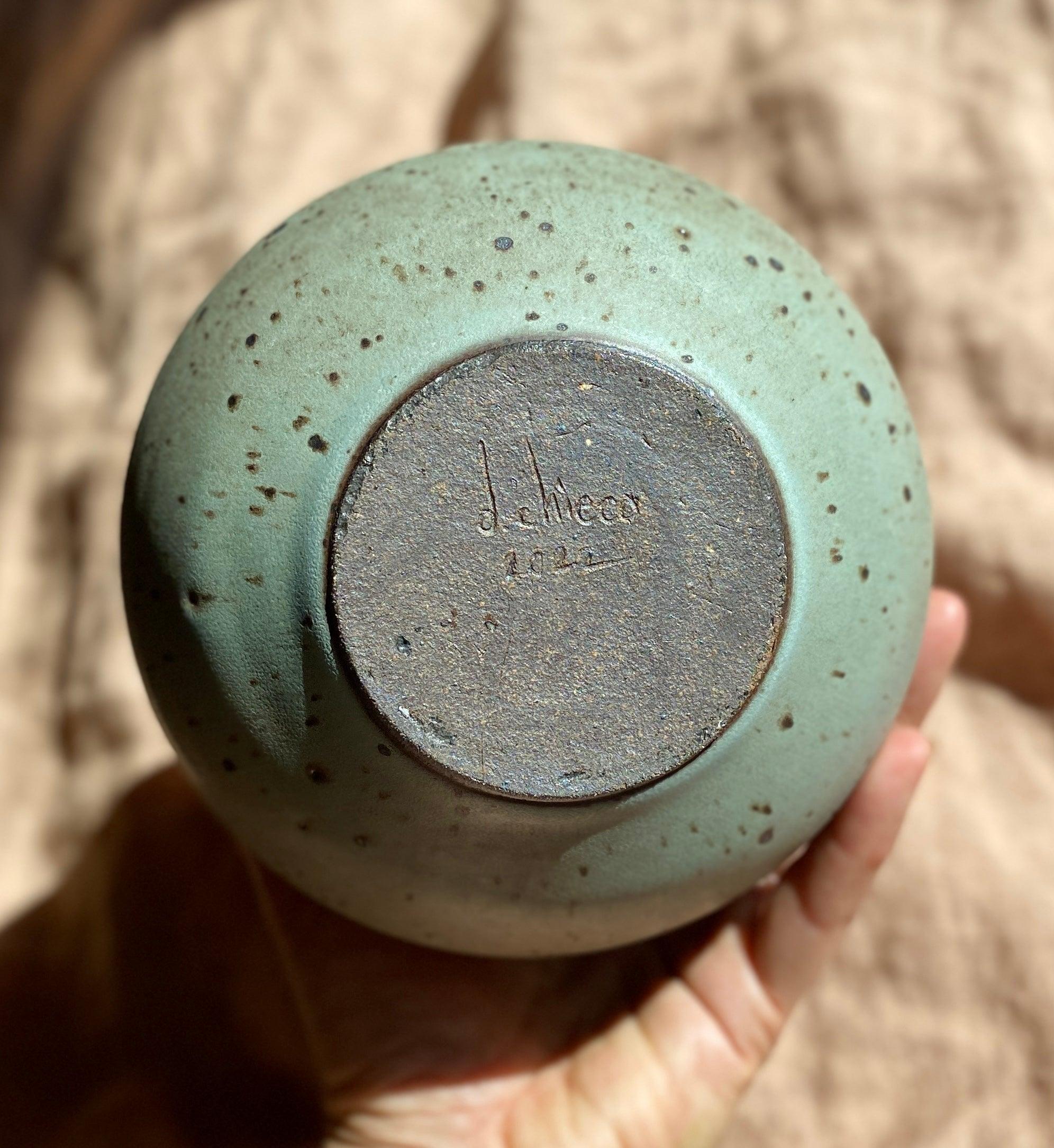 Blue speckled vase No. 7 - Dana Chieco Studio