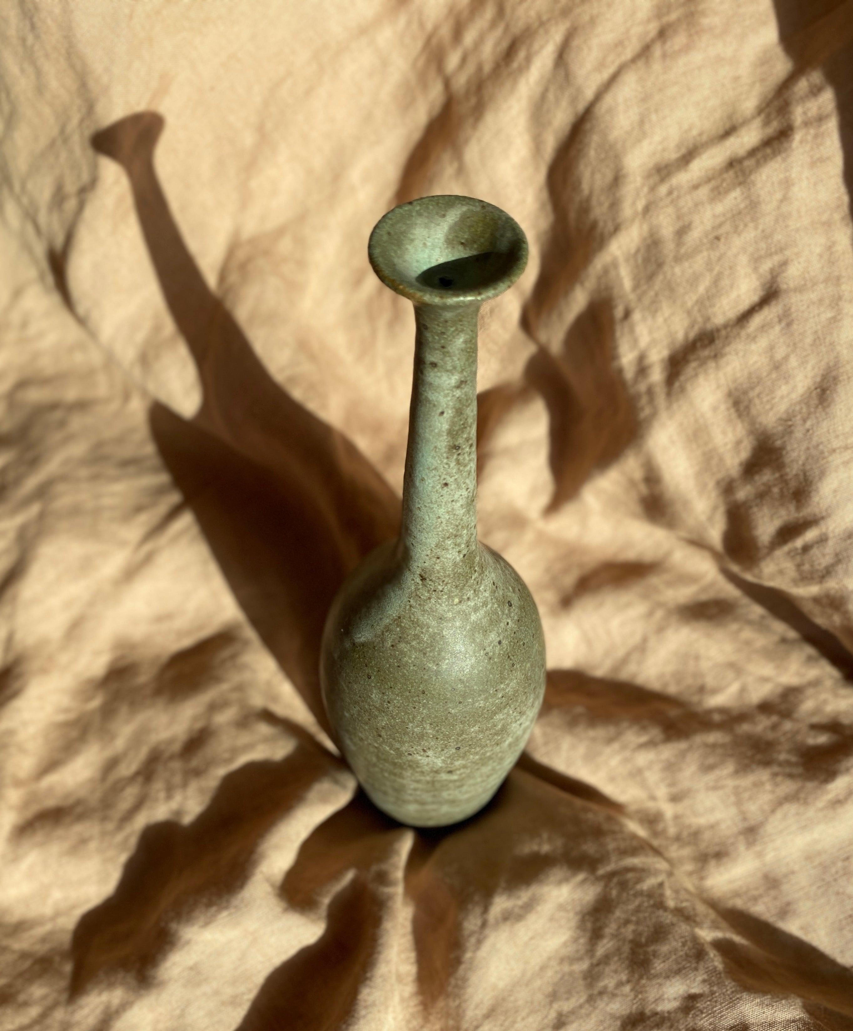 Gray-blue speckled bottle No. 5 - Dana Chieco Studio