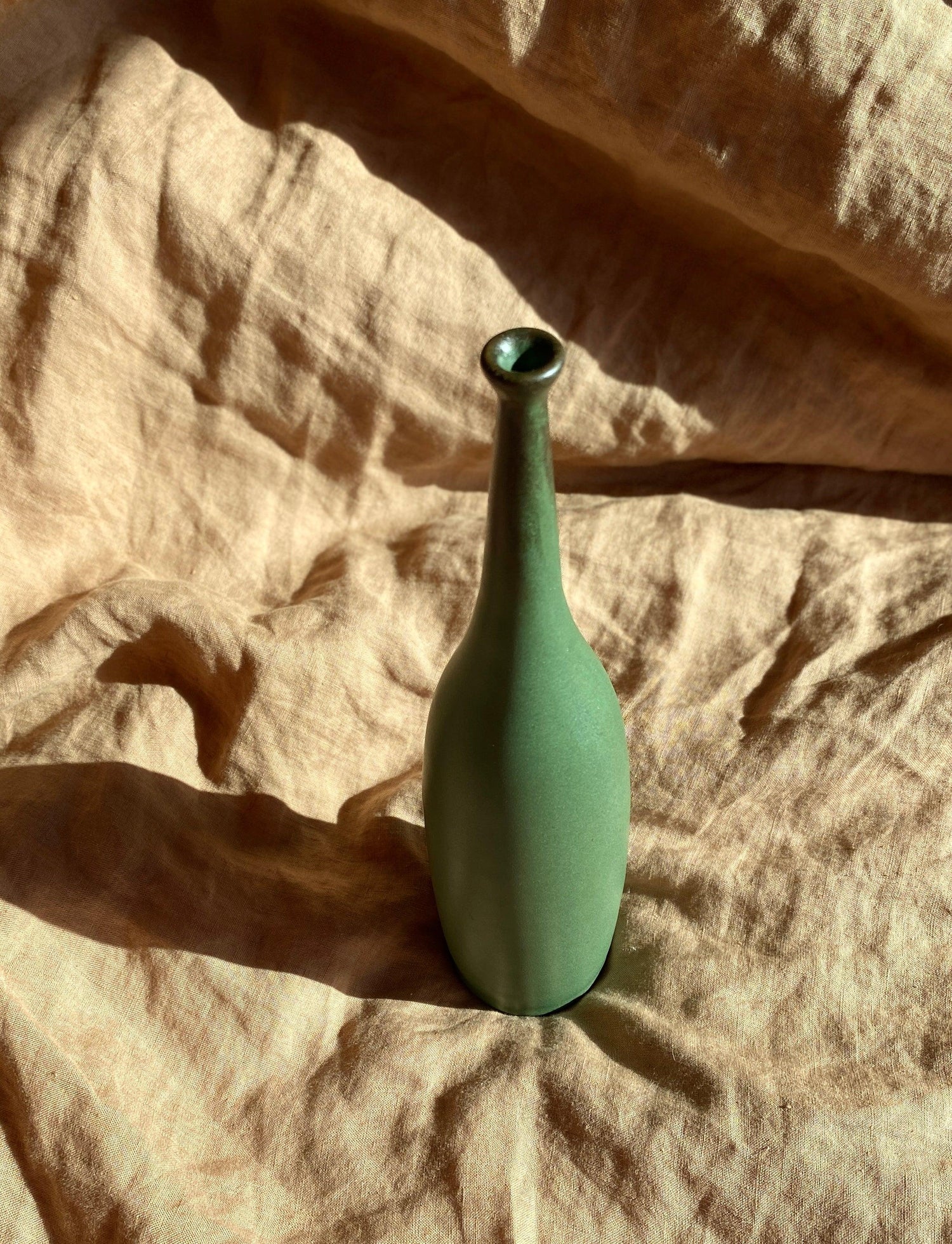 Green decorative bottle No. 12 - Dana Chieco Studio