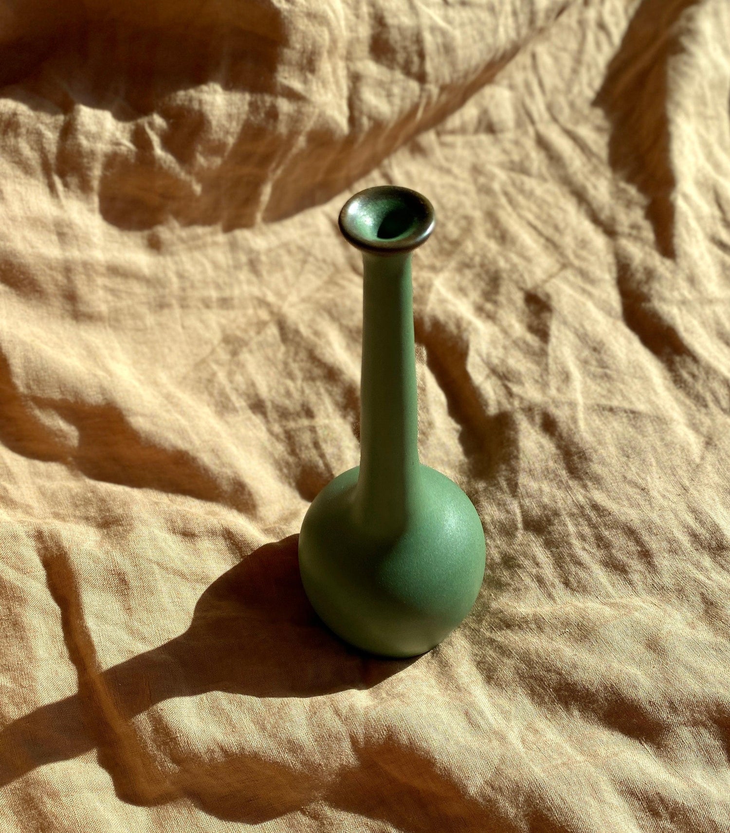 Green decorative bottle No. 8 - Dana Chieco Studio