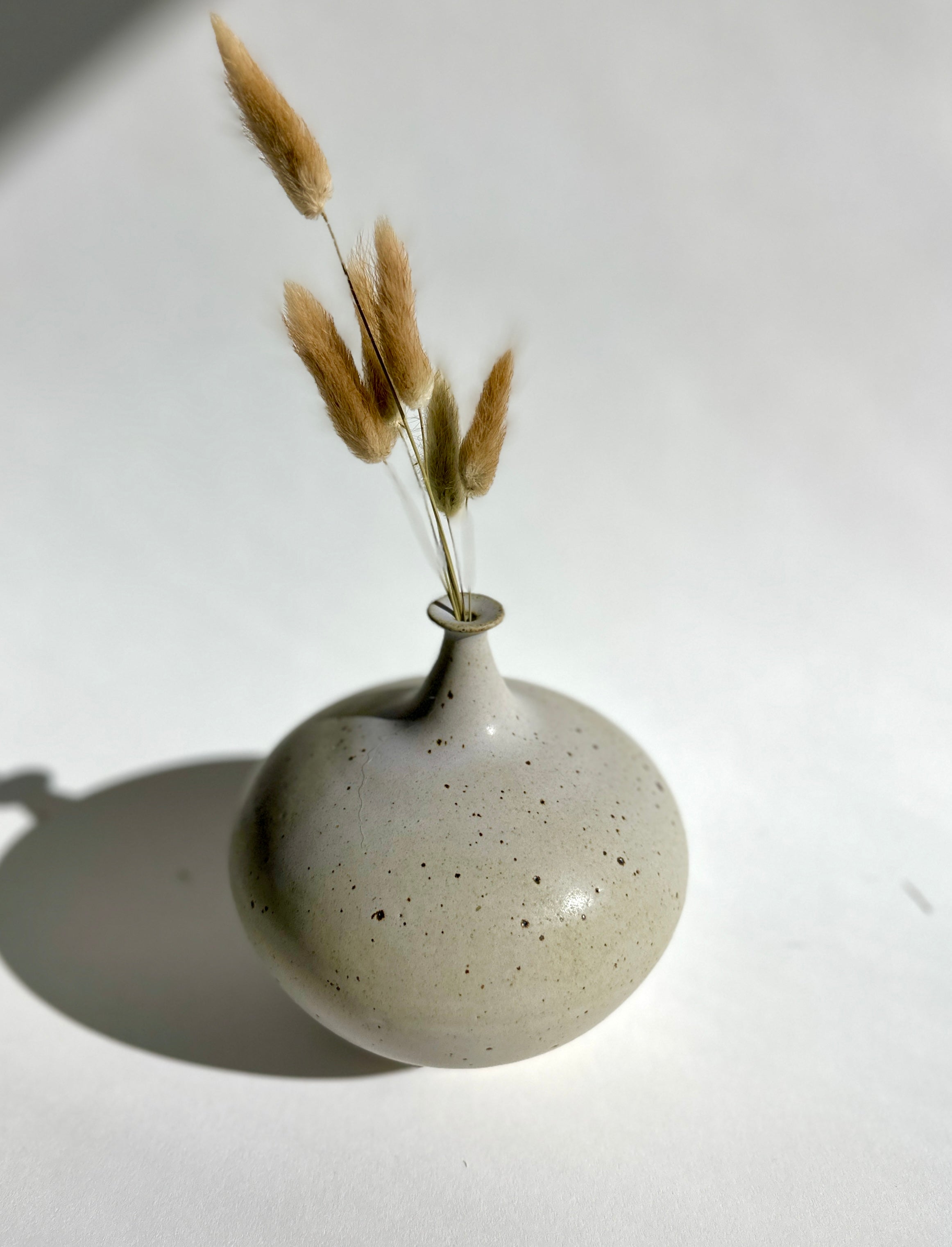 Lavender speckled wide vessel no. 3