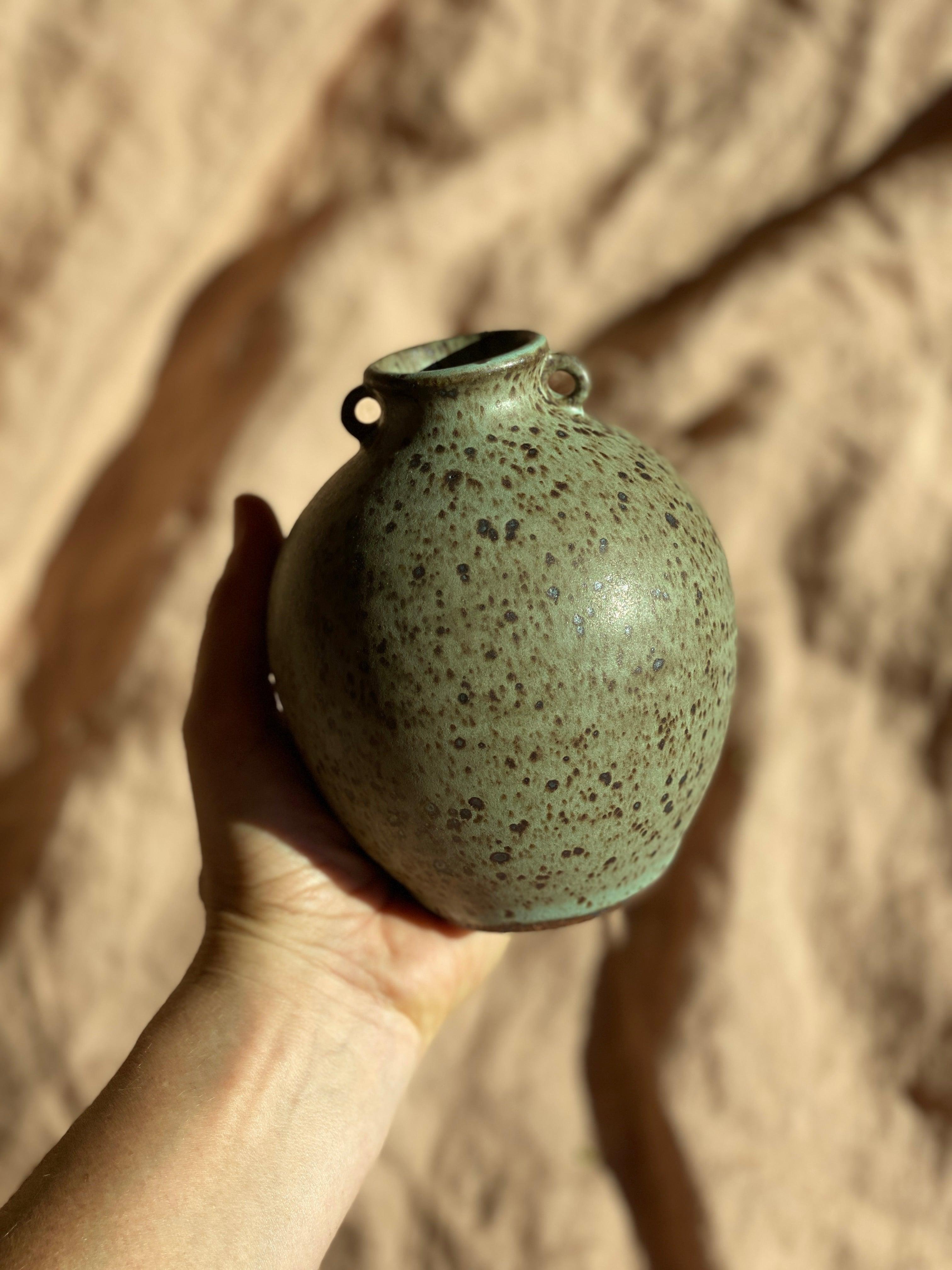 Blue speckled bud vase No. 2 - Dana Chieco Studio
