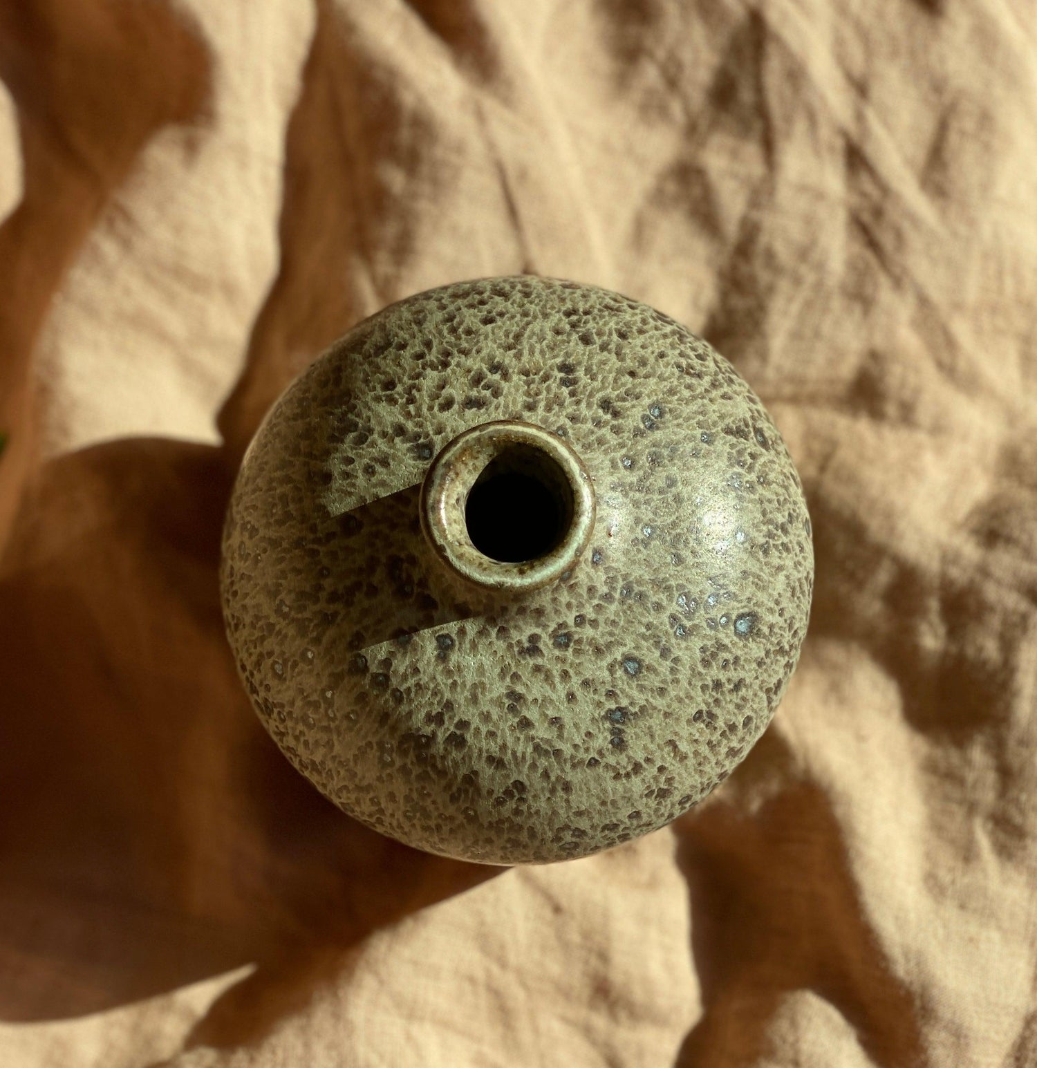 Blue speckled vase No. 3 - Dana Chieco Studio
