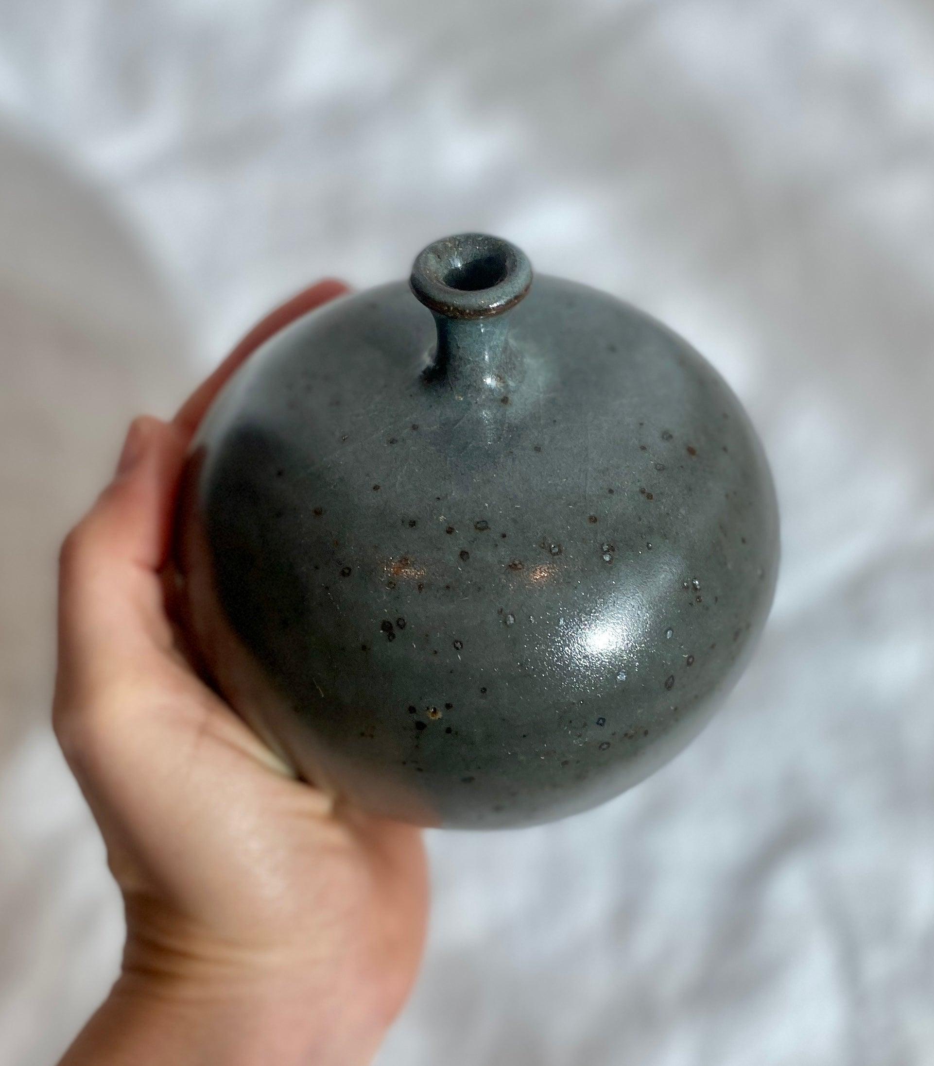 Black clay with celadon no. 2 - Dana Chieco Studio