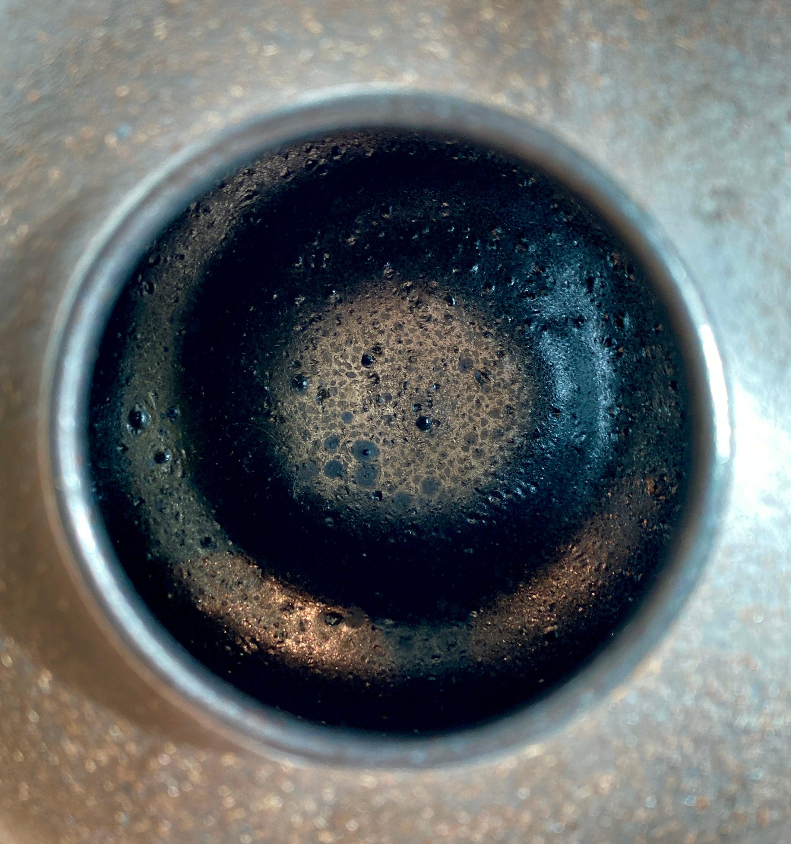 Black clay wide vase no. 7 - Dana Chieco Studio