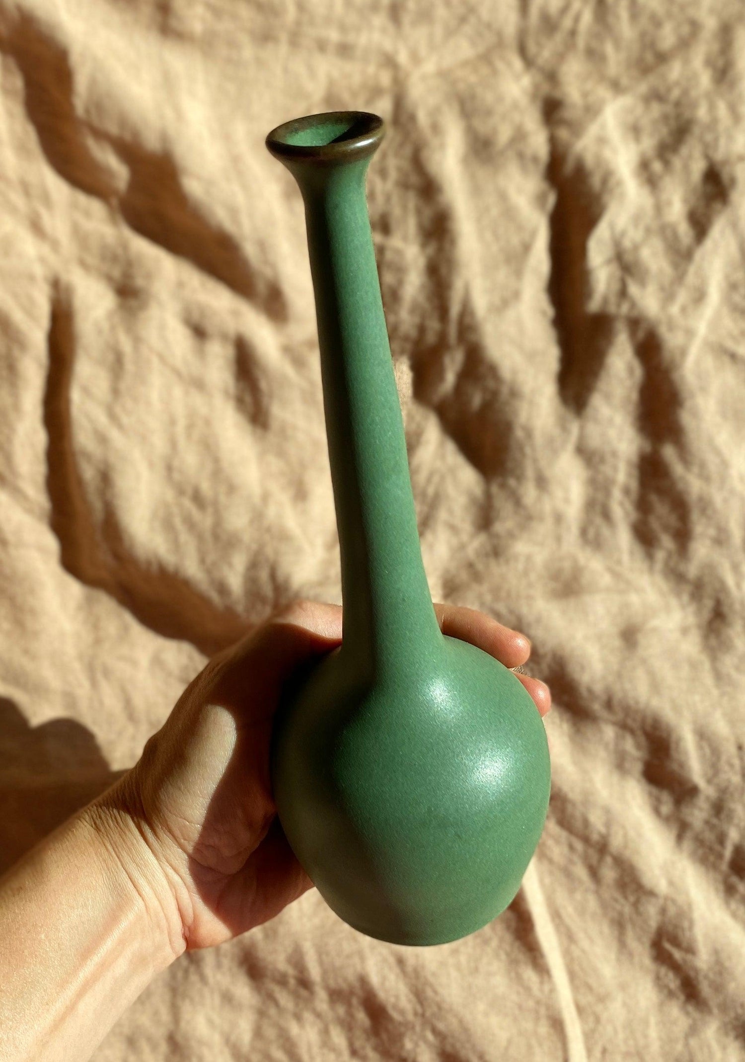 Green decorative bottle No. 8 - Dana Chieco Studio