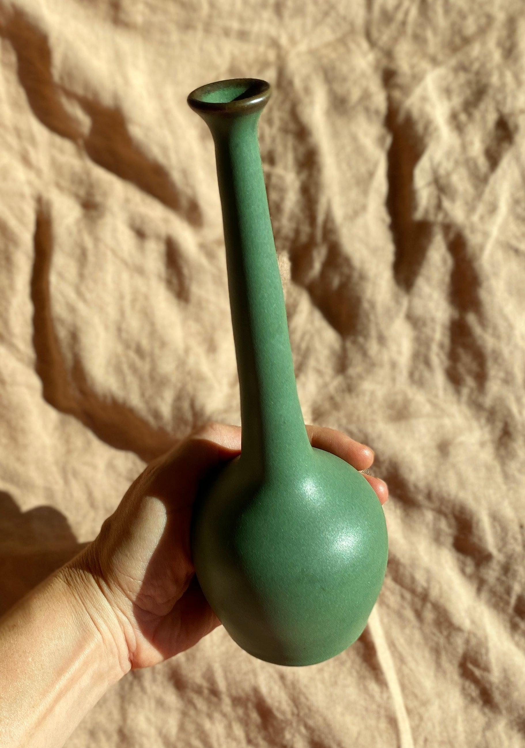 Green decorative bottle No. 8 - Dana Chieco Studio