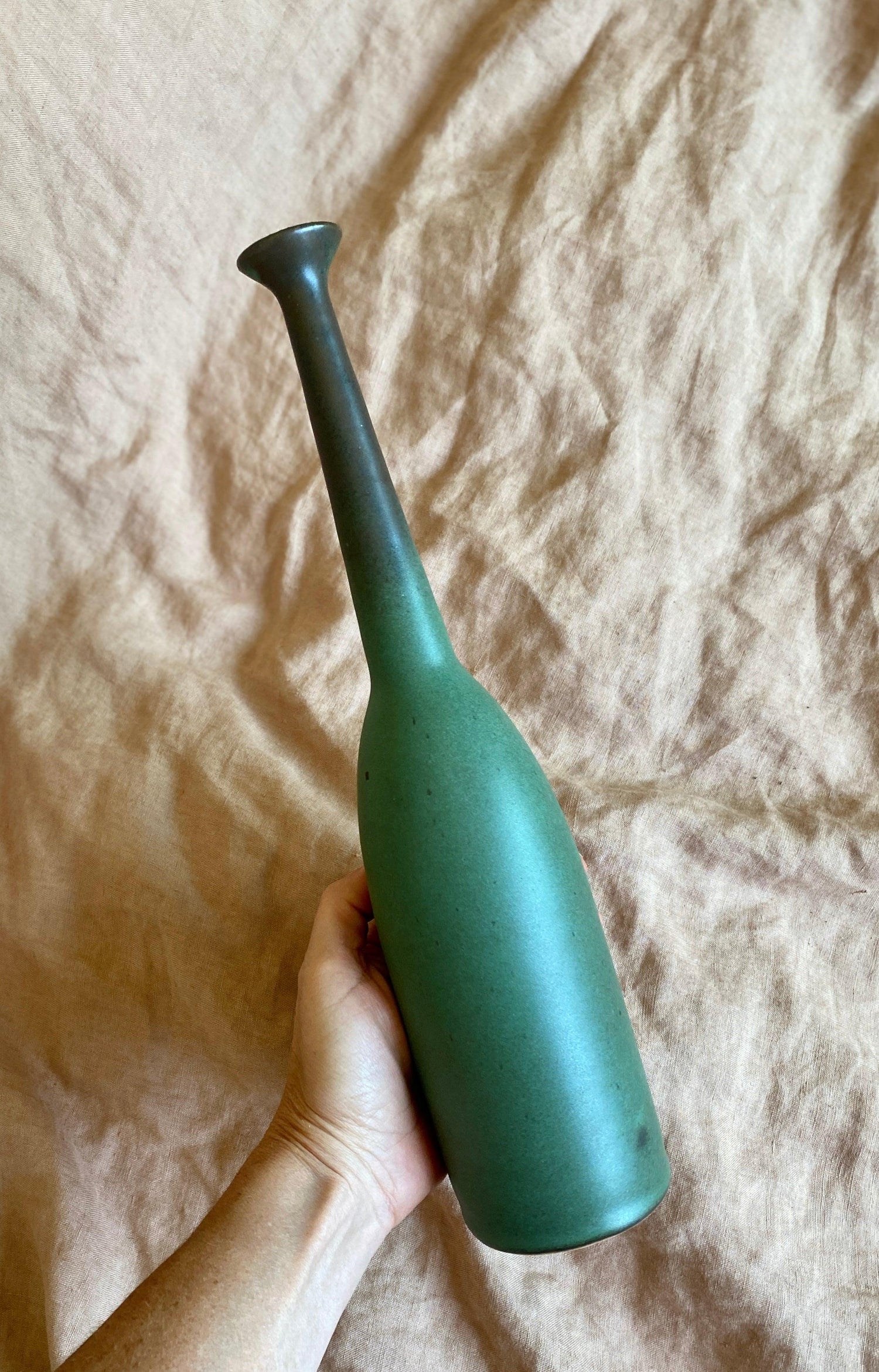 Green decorative bottle No. 10 - Dana Chieco Studio