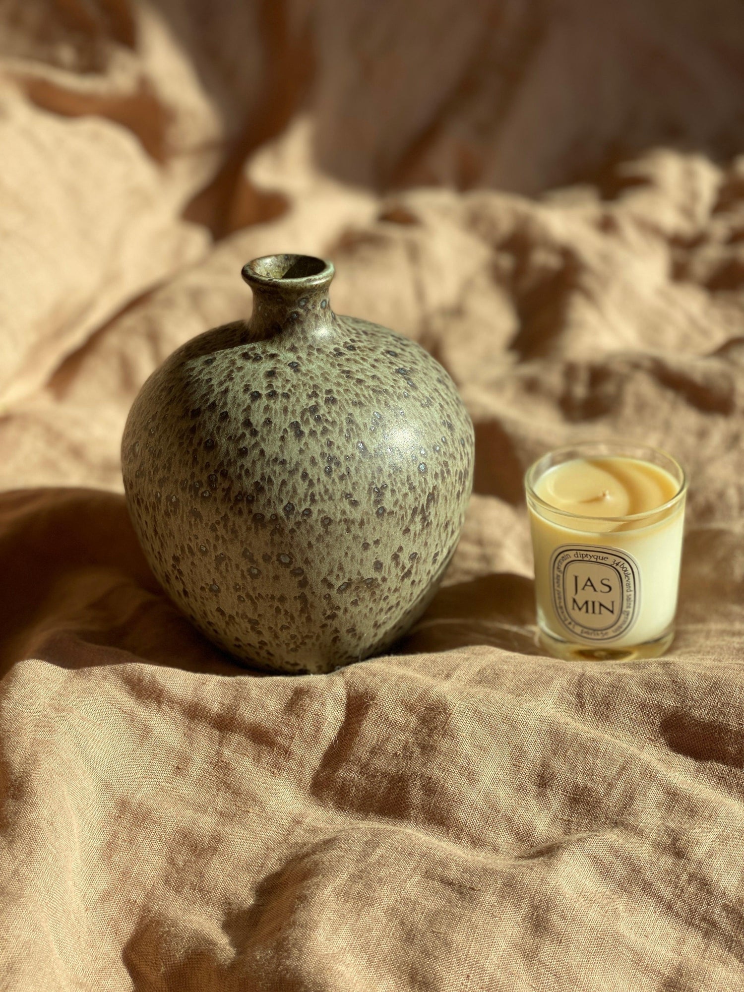 Blue speckled vase No. 3 - Dana Chieco Studio