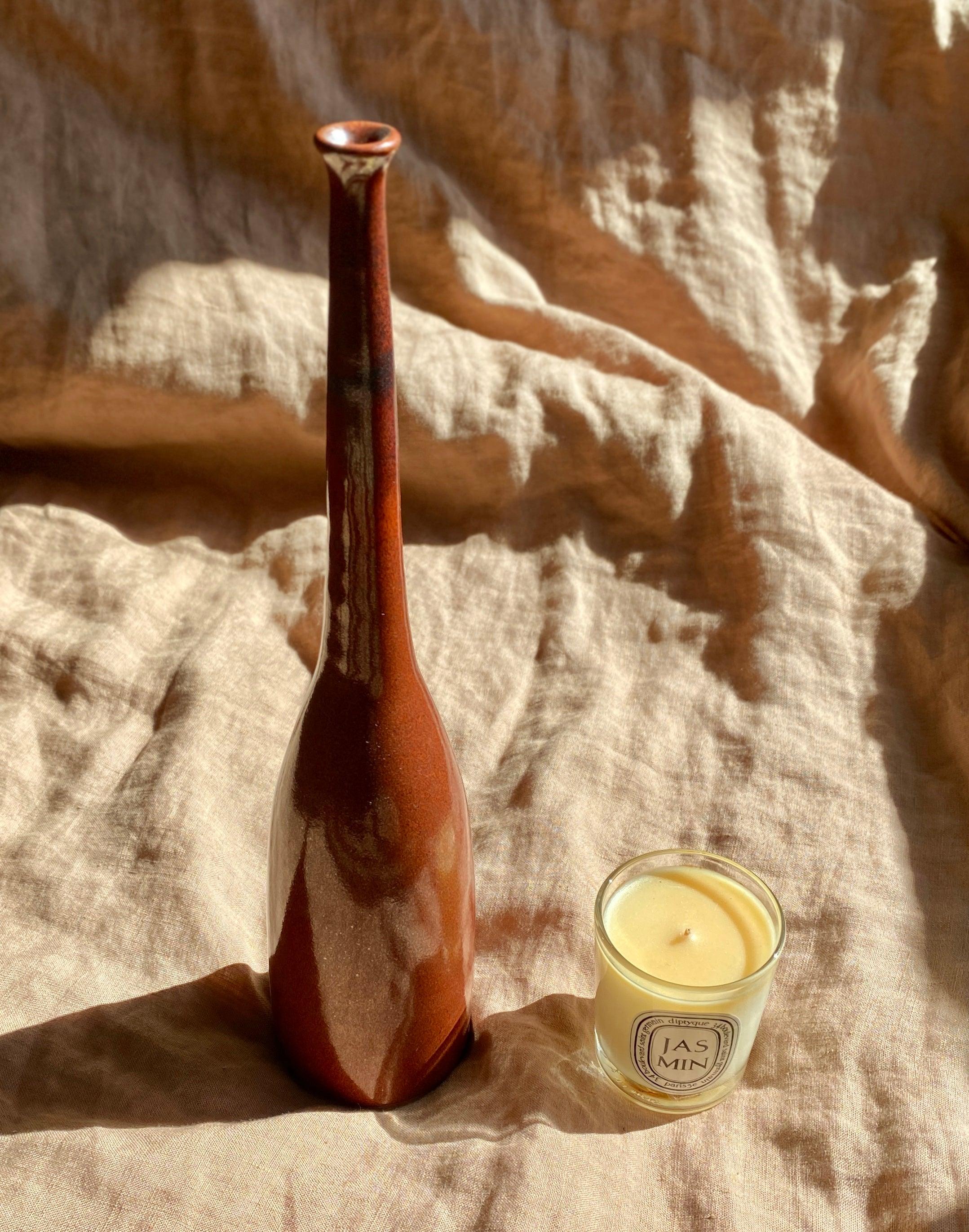 Red decorative bottle No. 2 - Dana Chieco Studio