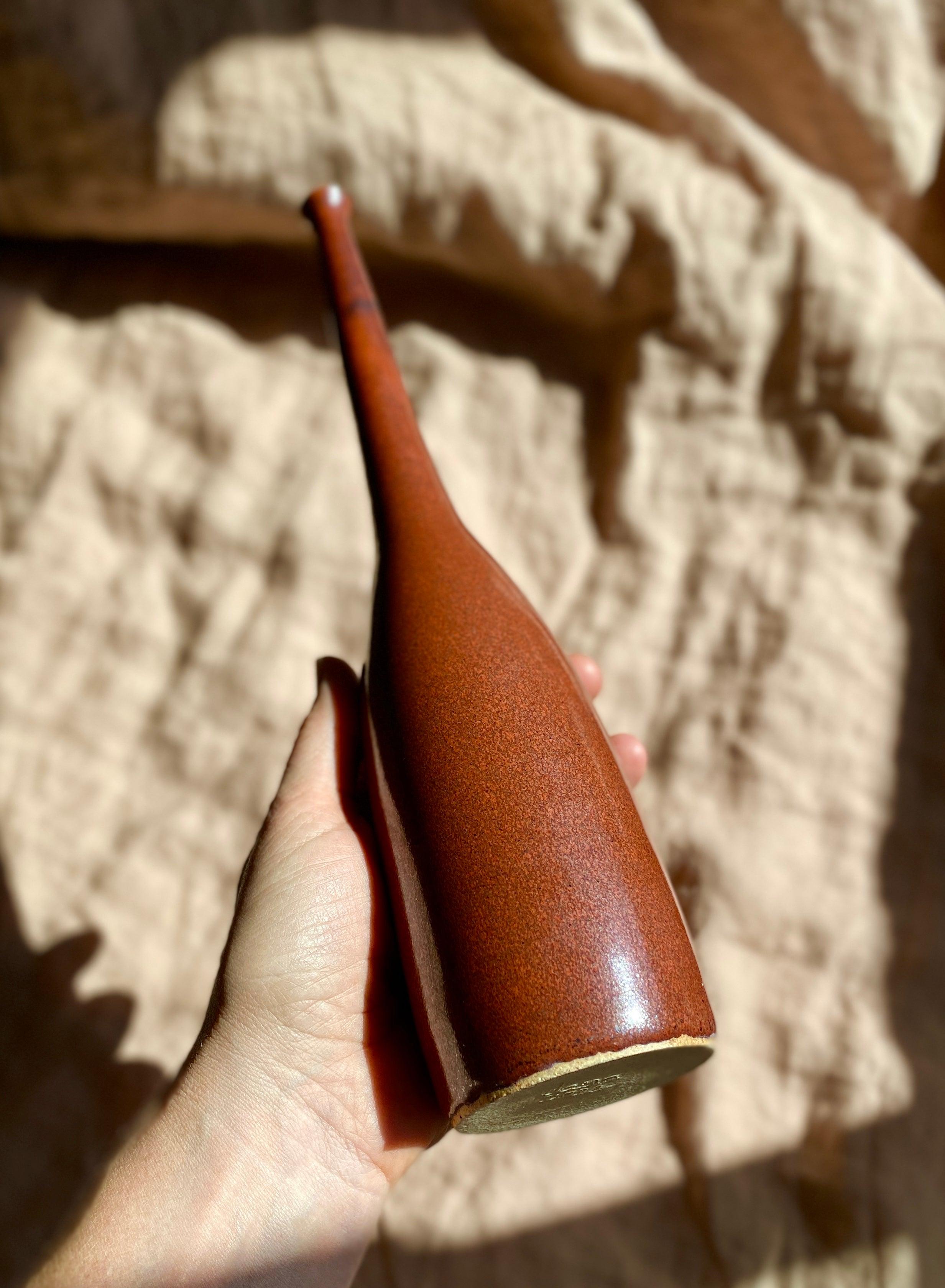 Red decorative bottle No. 2 - Dana Chieco Studio