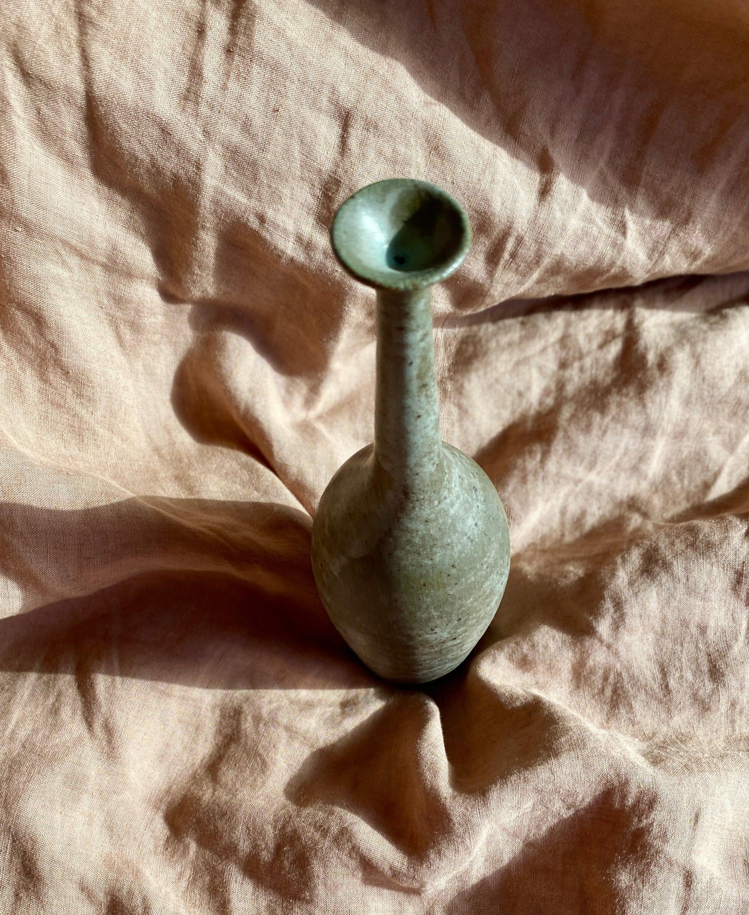 Gray-blue speckled bottle No. 5 - Dana Chieco Studio
