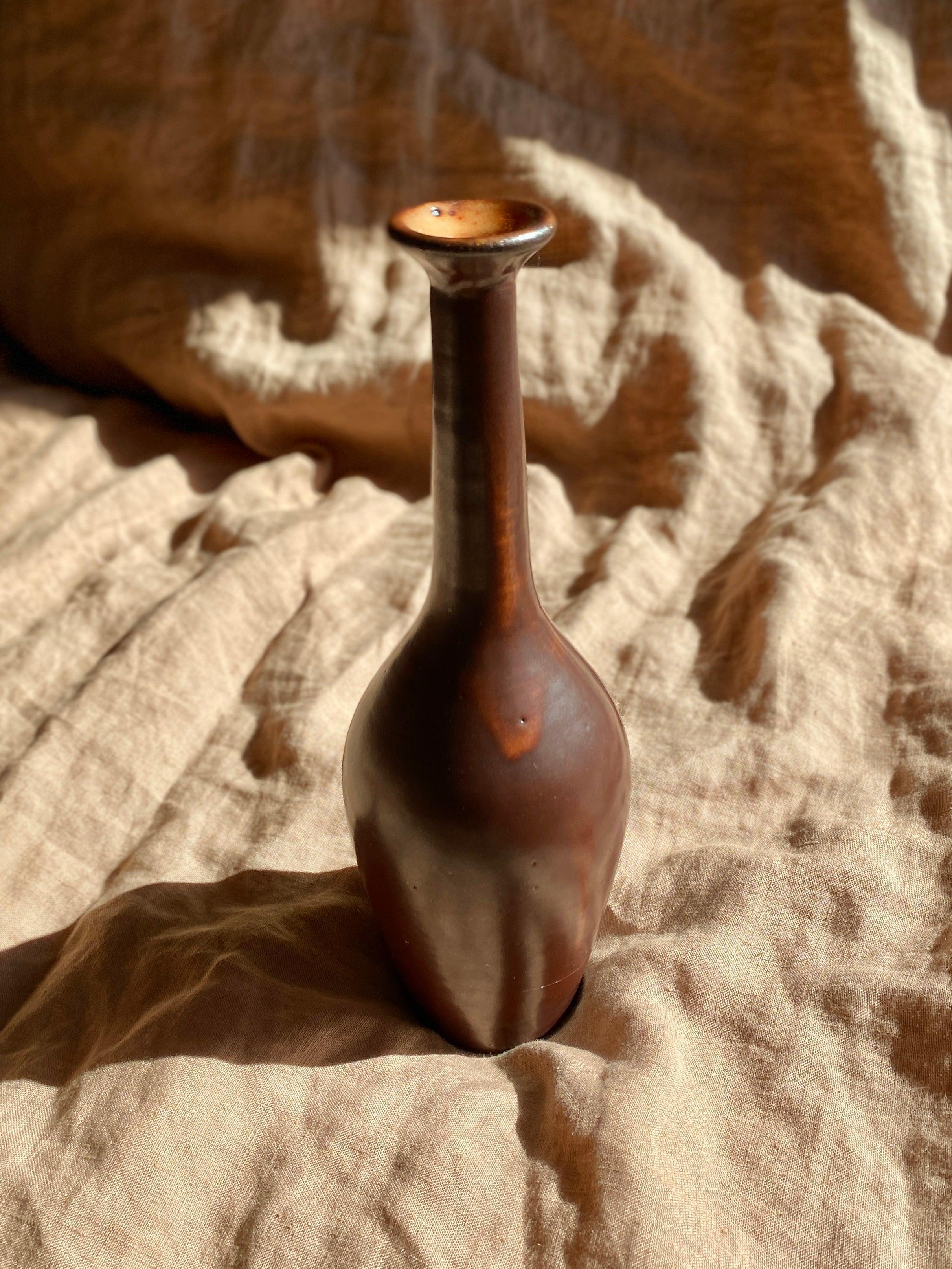 Mahogany shino decorative bottle No. 7 - Dana Chieco Studio
