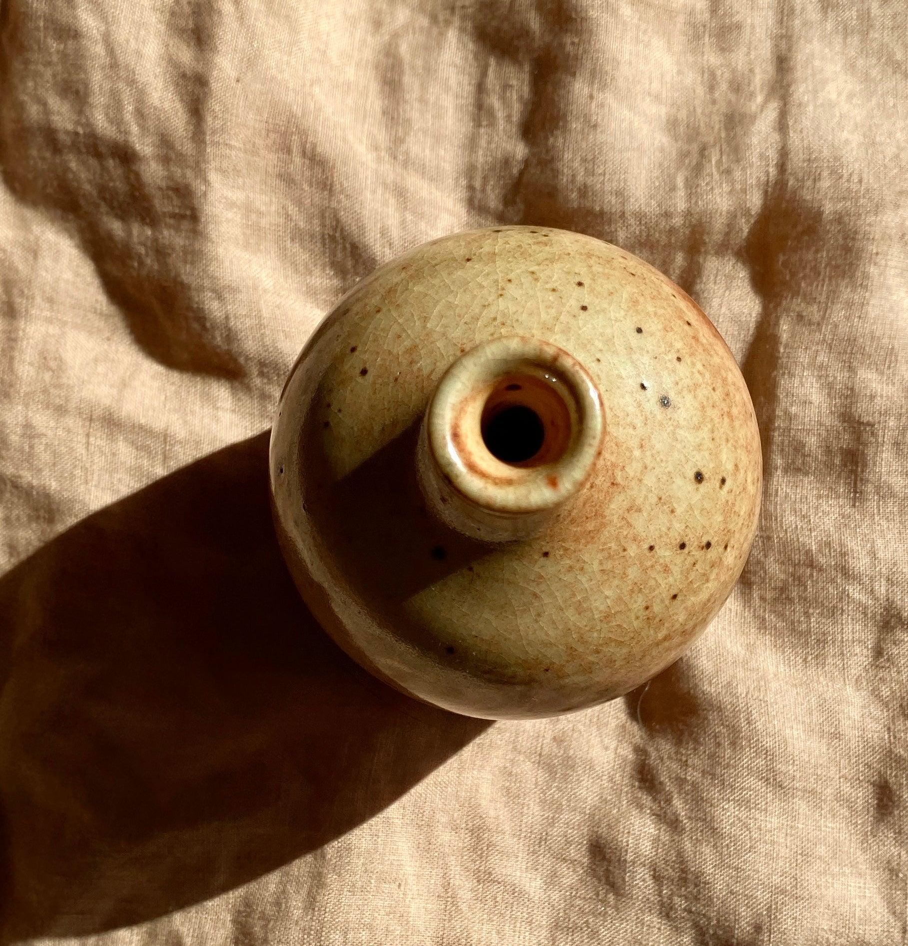 Shino rustic bottle-neck vase No. 9 - Dana Chieco Studio