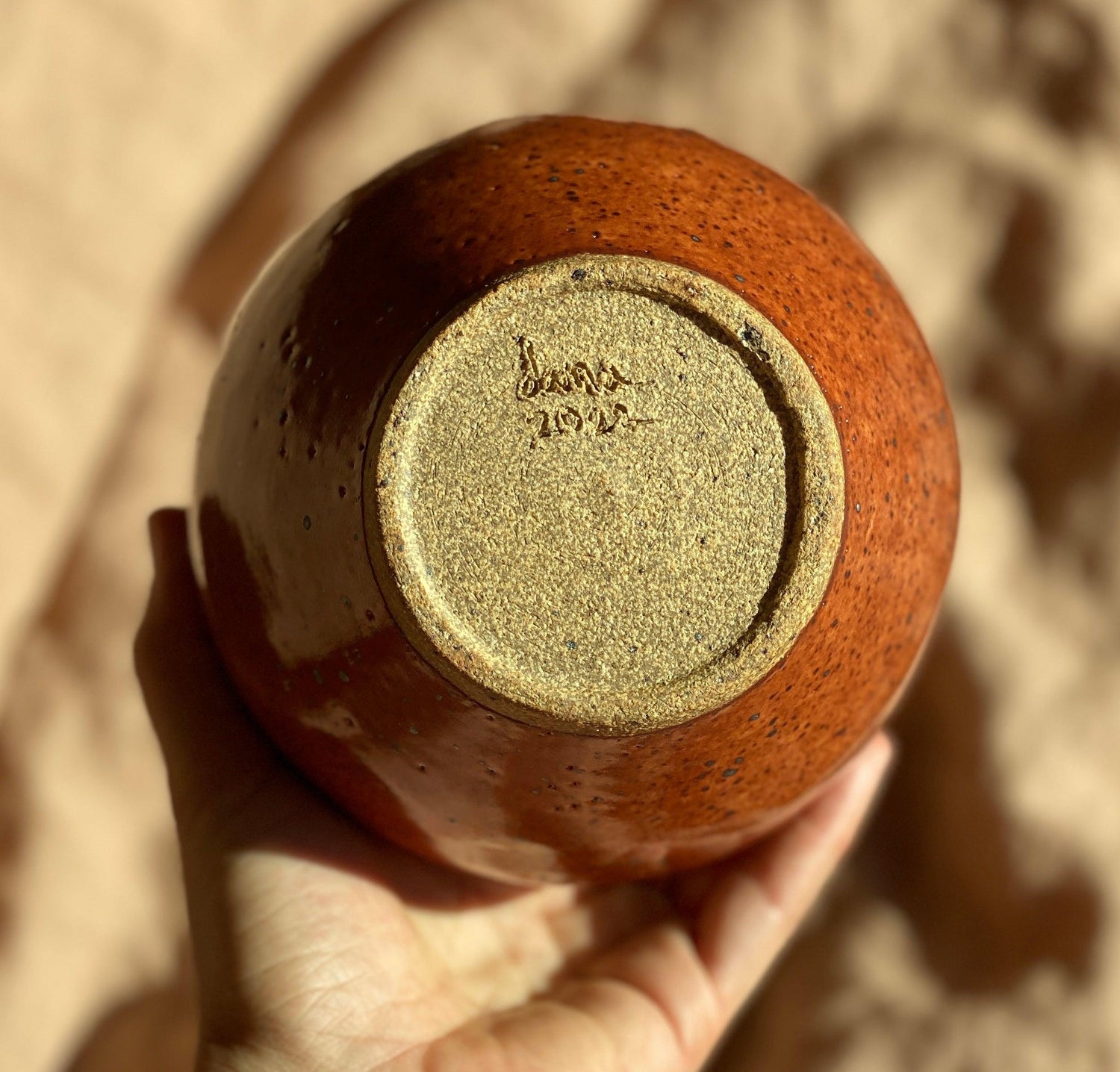 Shino wide bottle-neck decorative vase No. 3 - Dana Chieco Studio