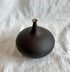 Black clay wide bottleneck no. 3 - Dana Chieco Studio