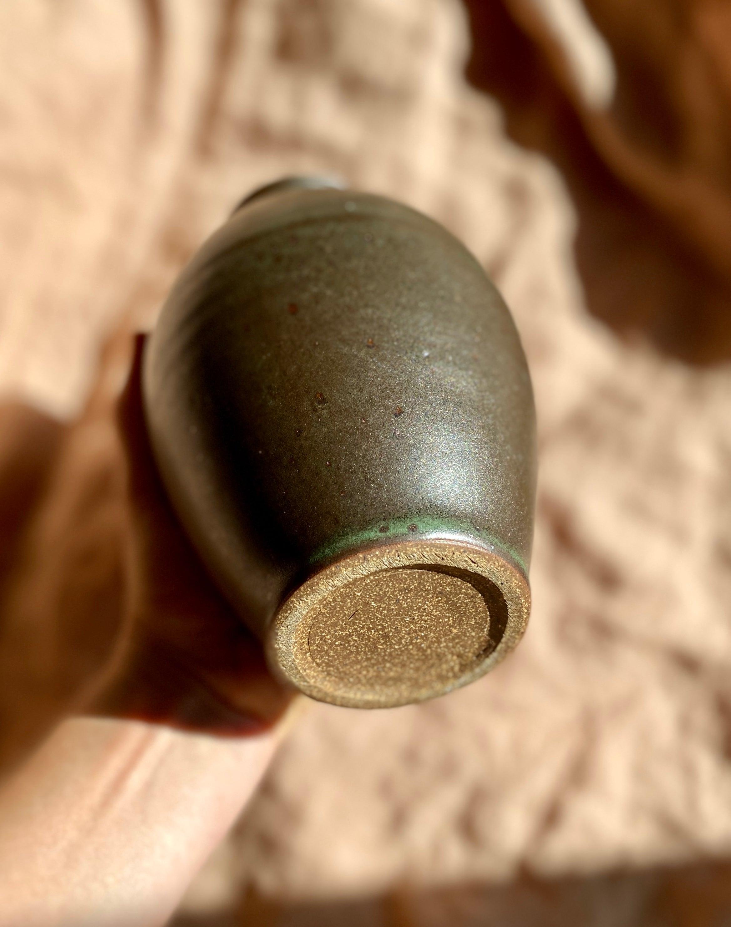 Bronze vase with green highlights - Dana Chieco Studio