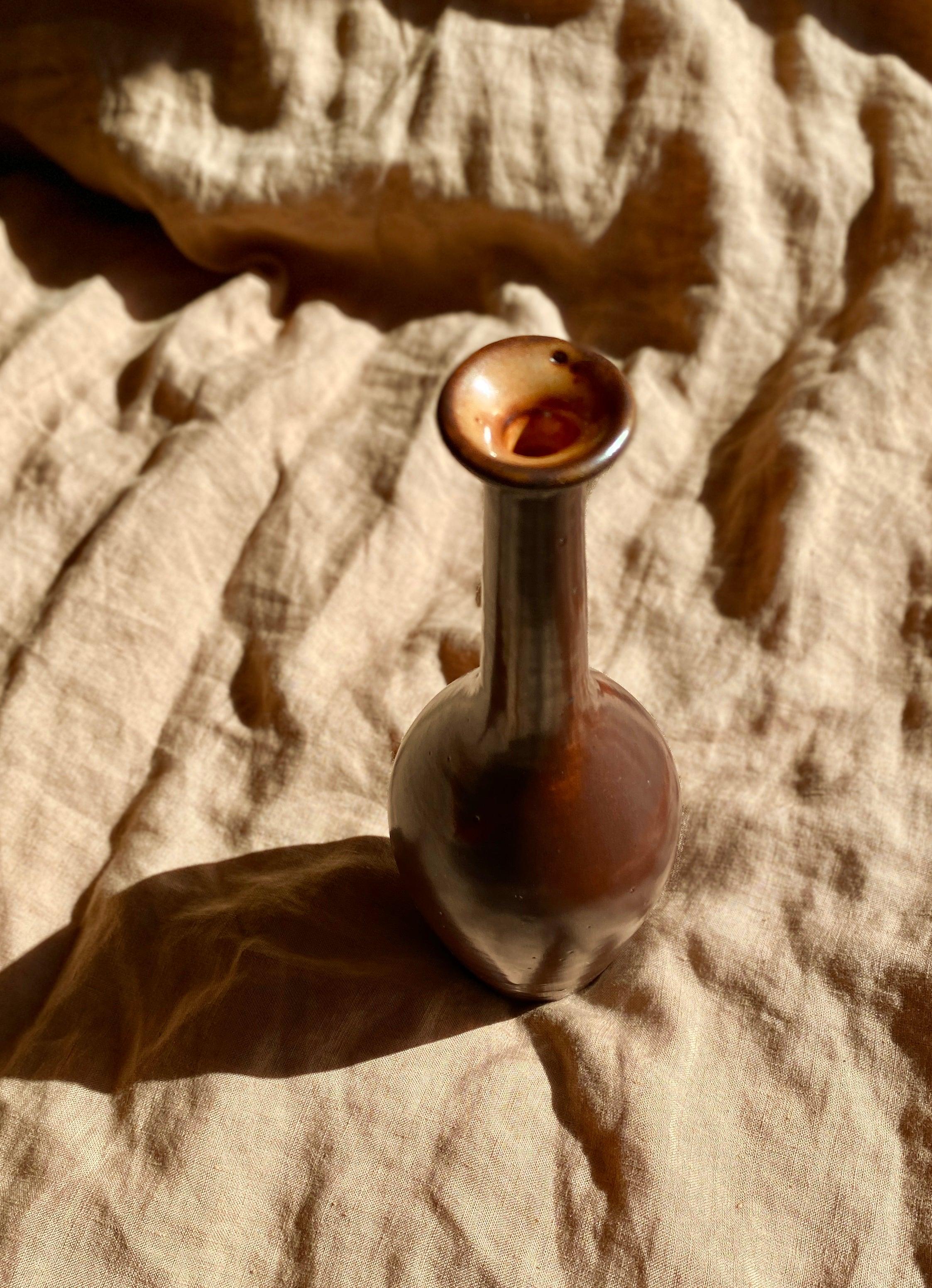 Mahogany shino decorative bottle No. 7 - Dana Chieco Studio